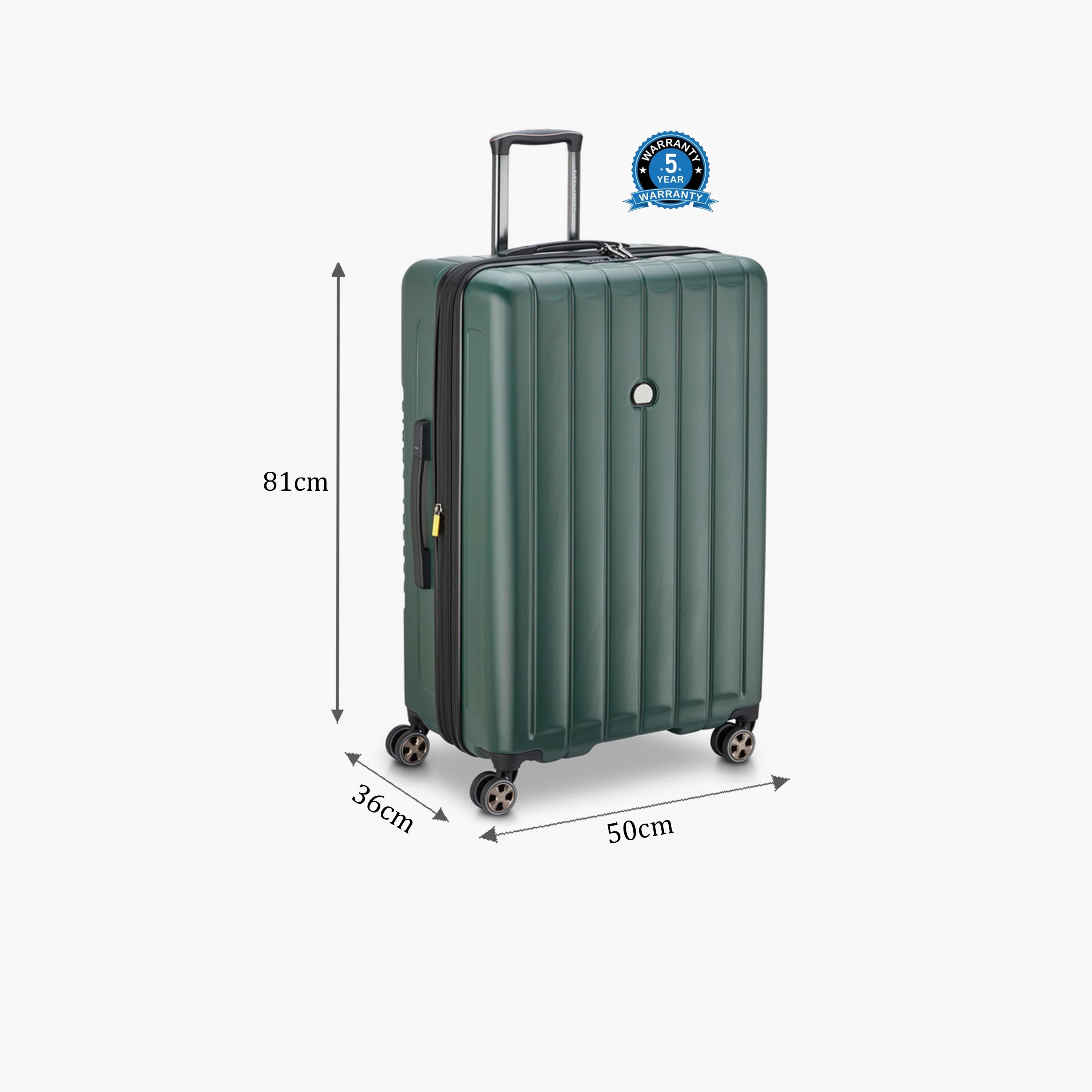 Delsey Longitude 81 CM Large Check-in Polycarbonate with ABS Hard Sided 4-Wheeler Spinner Trolley Bag with TSA Combination Lock-travel-luggagesandbags-luggage-image-2