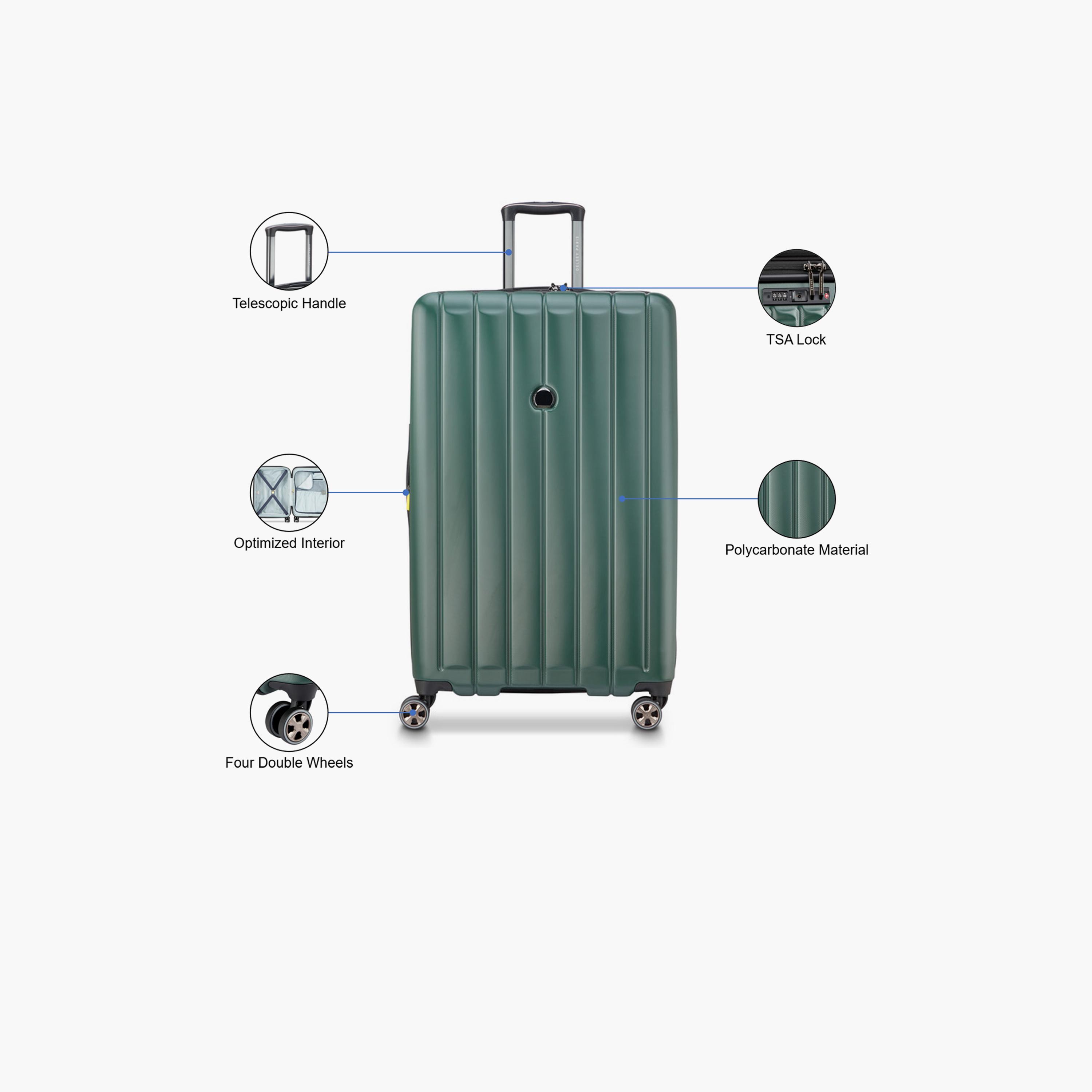 Delsey Longitude 81 CM Large Check-in Polycarbonate with ABS Hard Sided 4-Wheeler Spinner Trolley Bag with TSA Combination Lock-travel-luggagesandbags-luggage-image-3