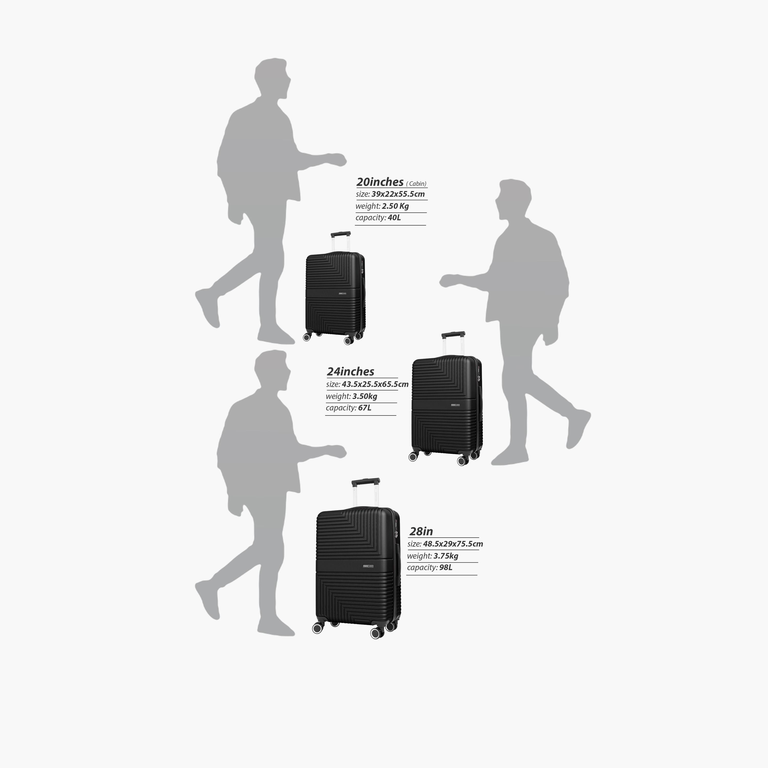 Para John Strato 76 CM Large Check-in ABS Hard Sided 4-Wheeler Spinner Trolley Bag With 3 Dial Combination Lock-travel-luggagesandbags-luggage-image-2