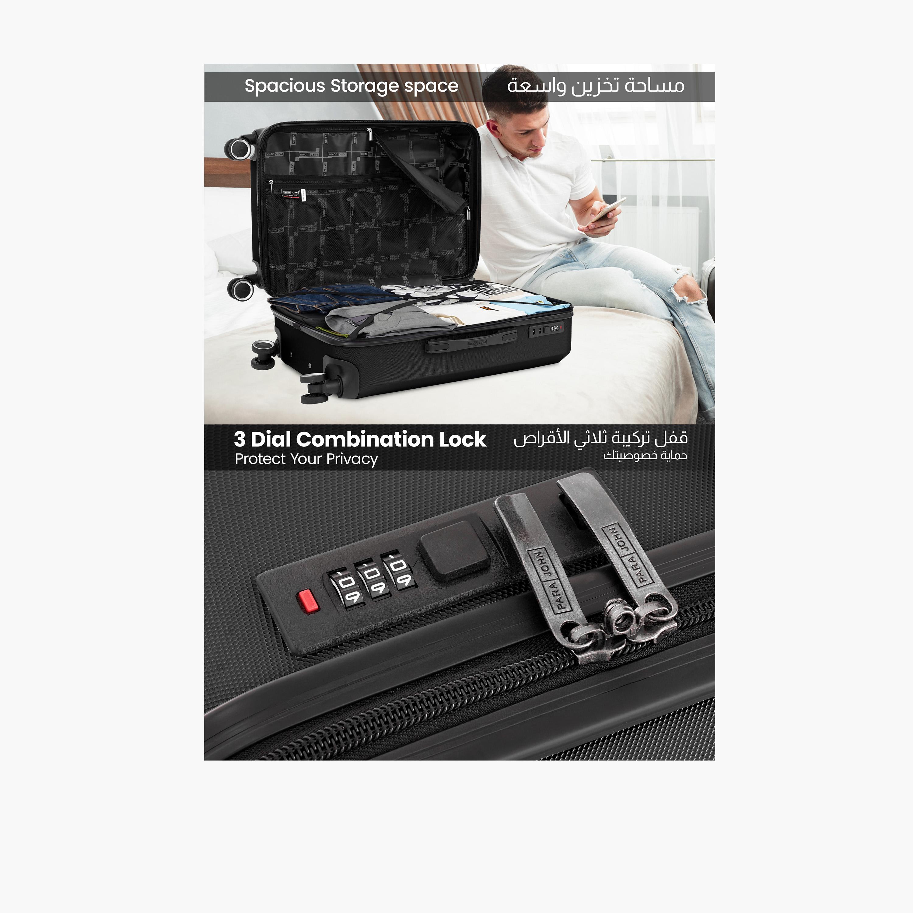 Para John Nexus 62 CM Medium Check-in ABS Hard Sided 4-Wheeler Spinner Trolley Bag With 3 Dial Combination Lock-travel-luggagesandbags-luggage-image-4