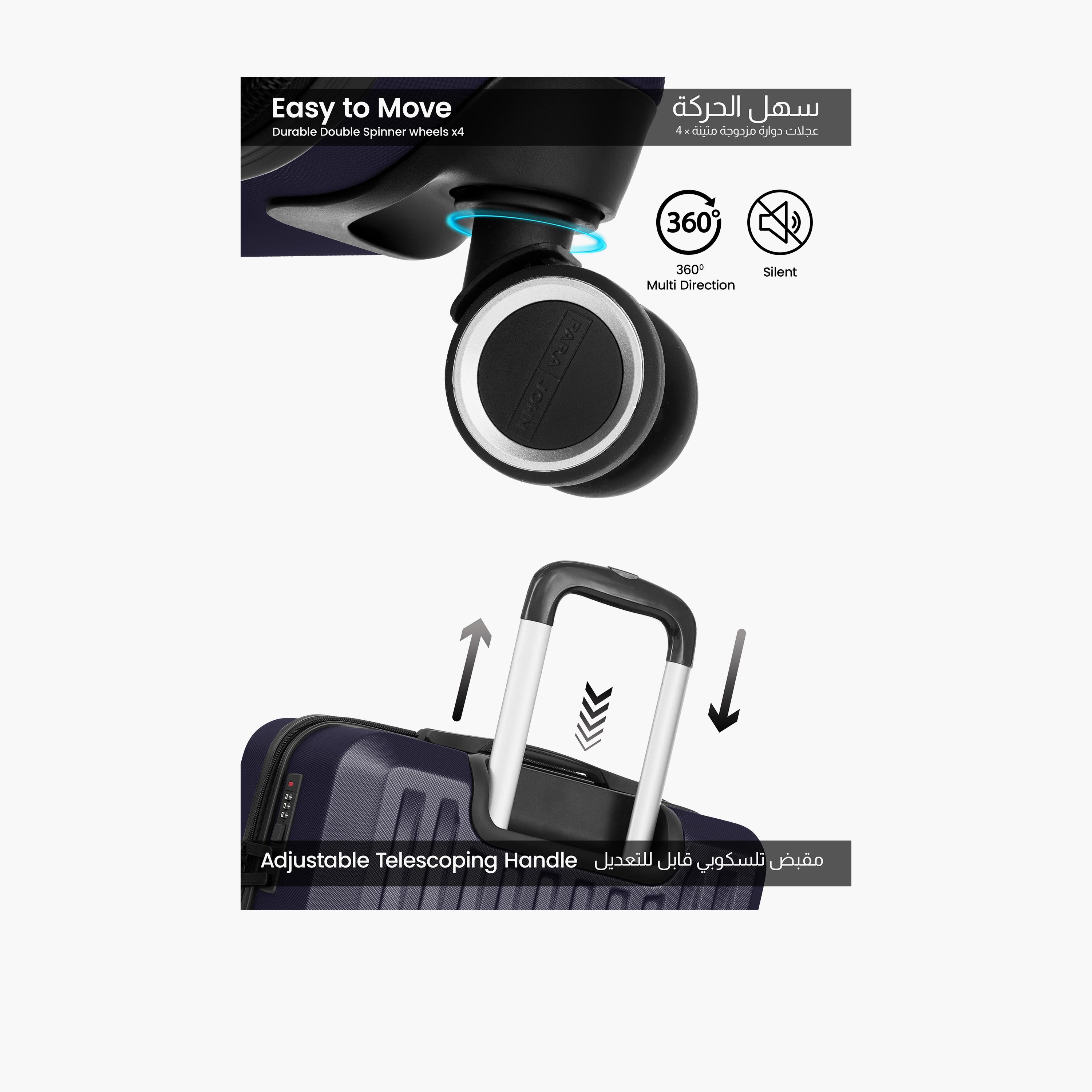 Para John Nexus 62 CM Medium Check-in ABS Hard Sided 4-Wheeler Spinner Trolley Bag With 3 Dial Combination Lock-travel-luggagesandbags-luggage-image-21