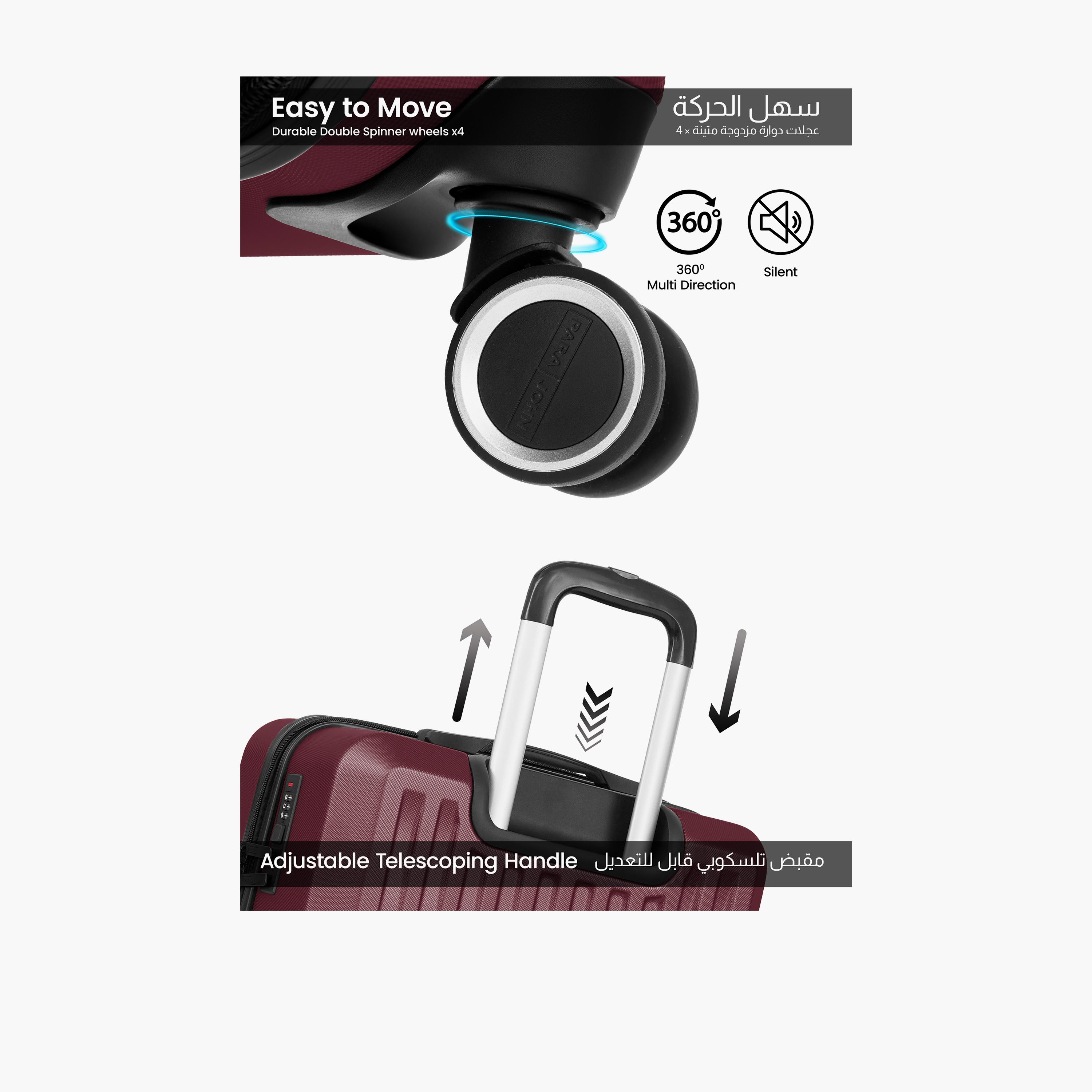 Para John Nexus 62 CM Medium Check-in ABS Hard Sided 4-Wheeler Spinner Trolley Bag With 3 Dial Combination Lock-travel-luggagesandbags-luggage-image-27
