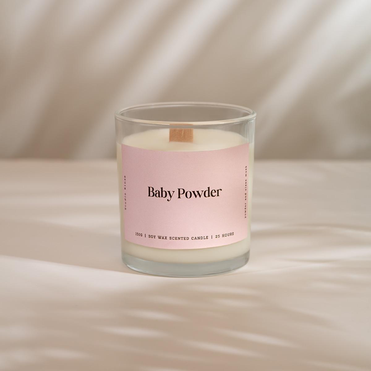Baby Powder Scented Jar Candle - 27 h