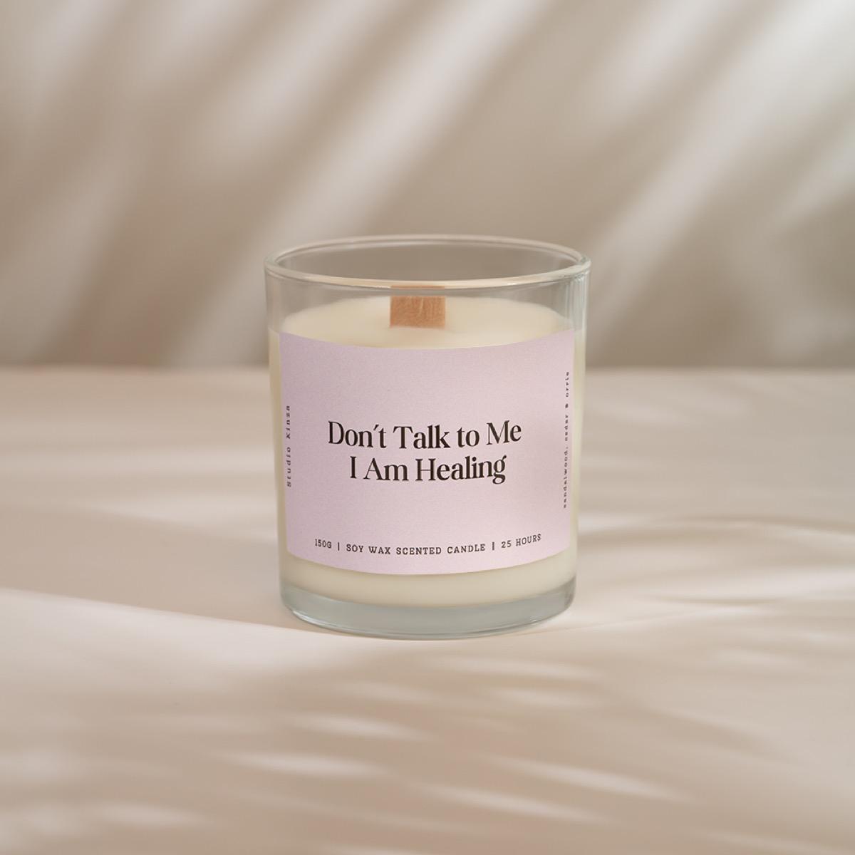 Dont Talk to Me I Am Healing Scented Jar Candle - 27 h