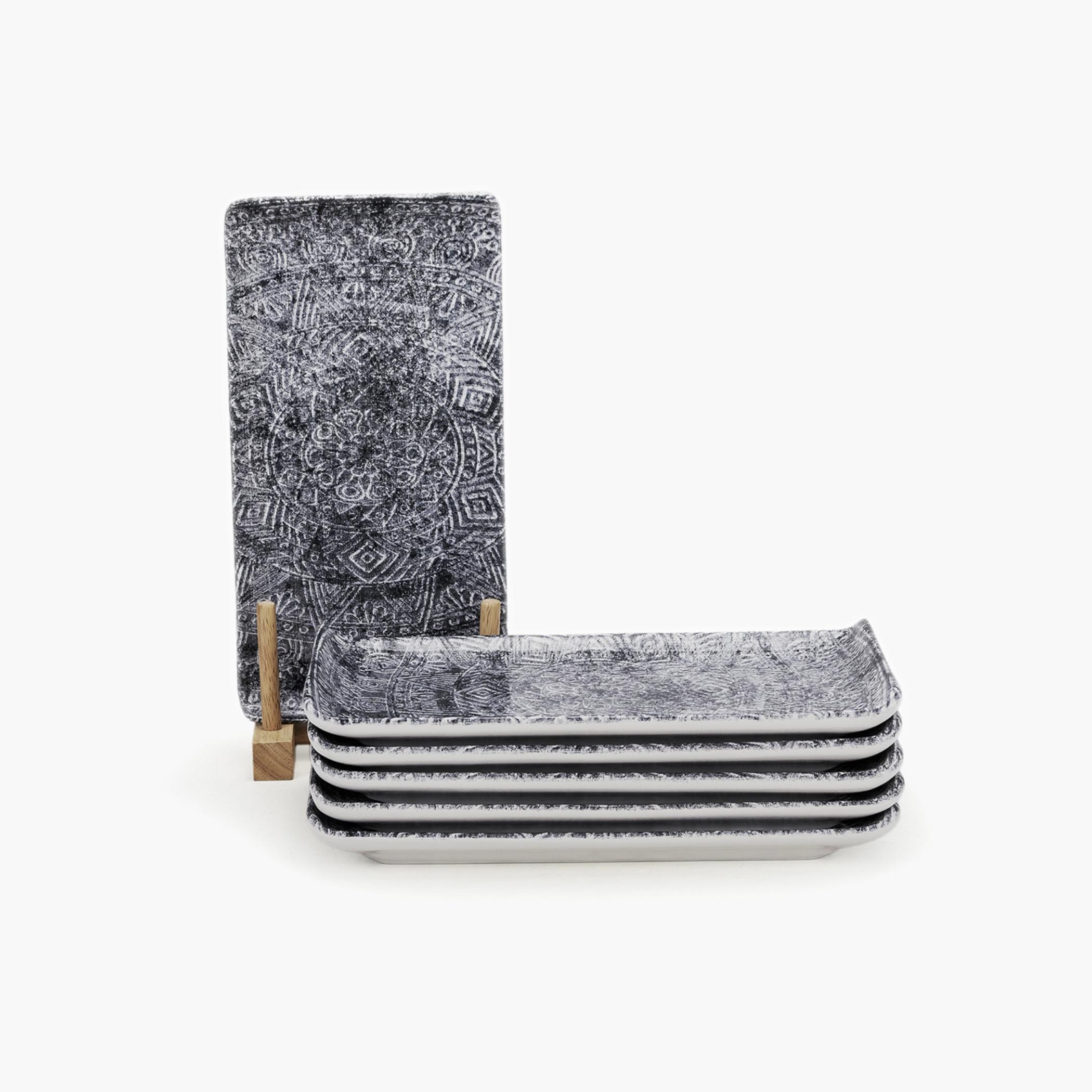 Patterned Ceramic Rectangular Serving Plates-household-dining-serveware-servingplatters-image-1