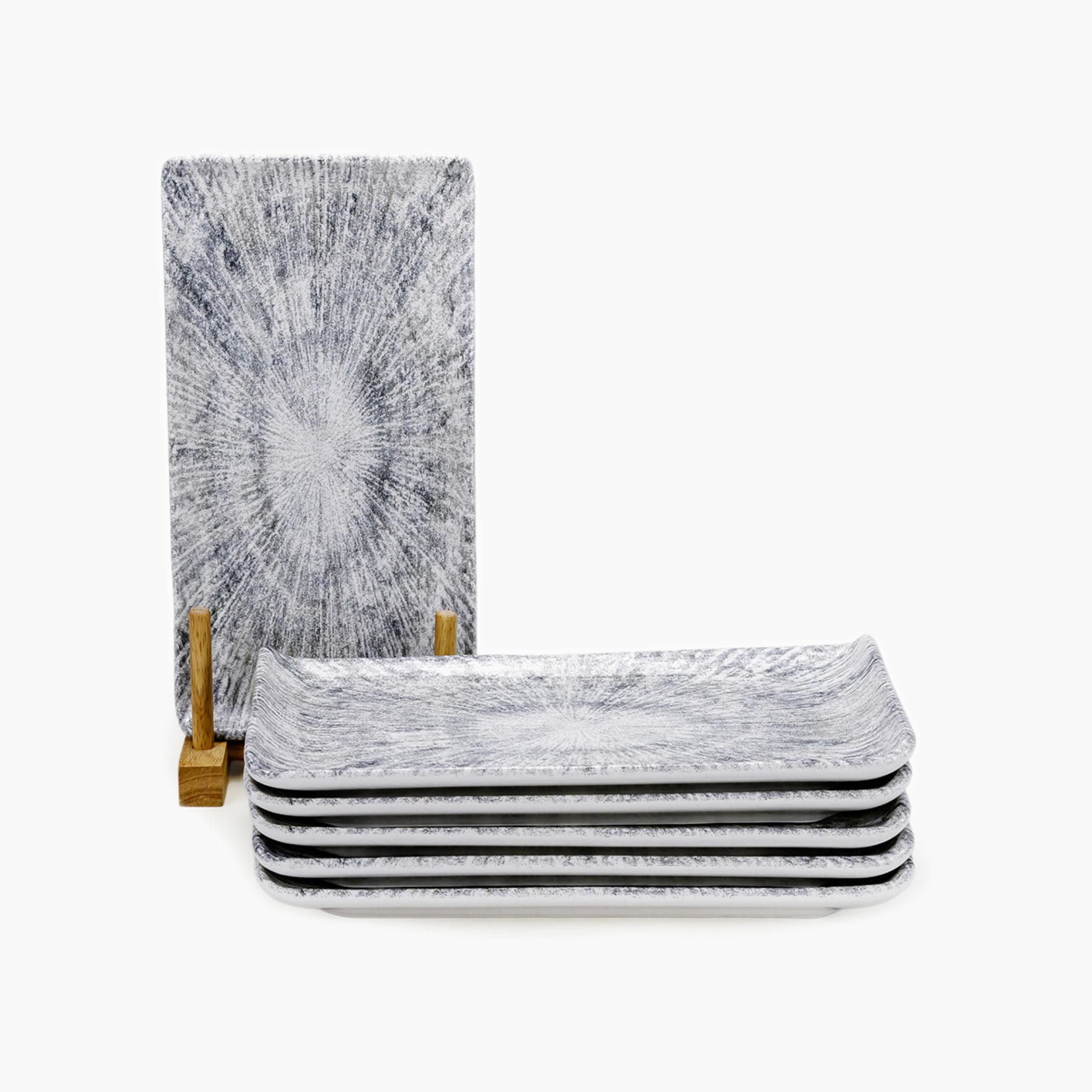 Ceramic Rectangular Serving Plates Set-household-dining-serveware-servingplatters-image-1