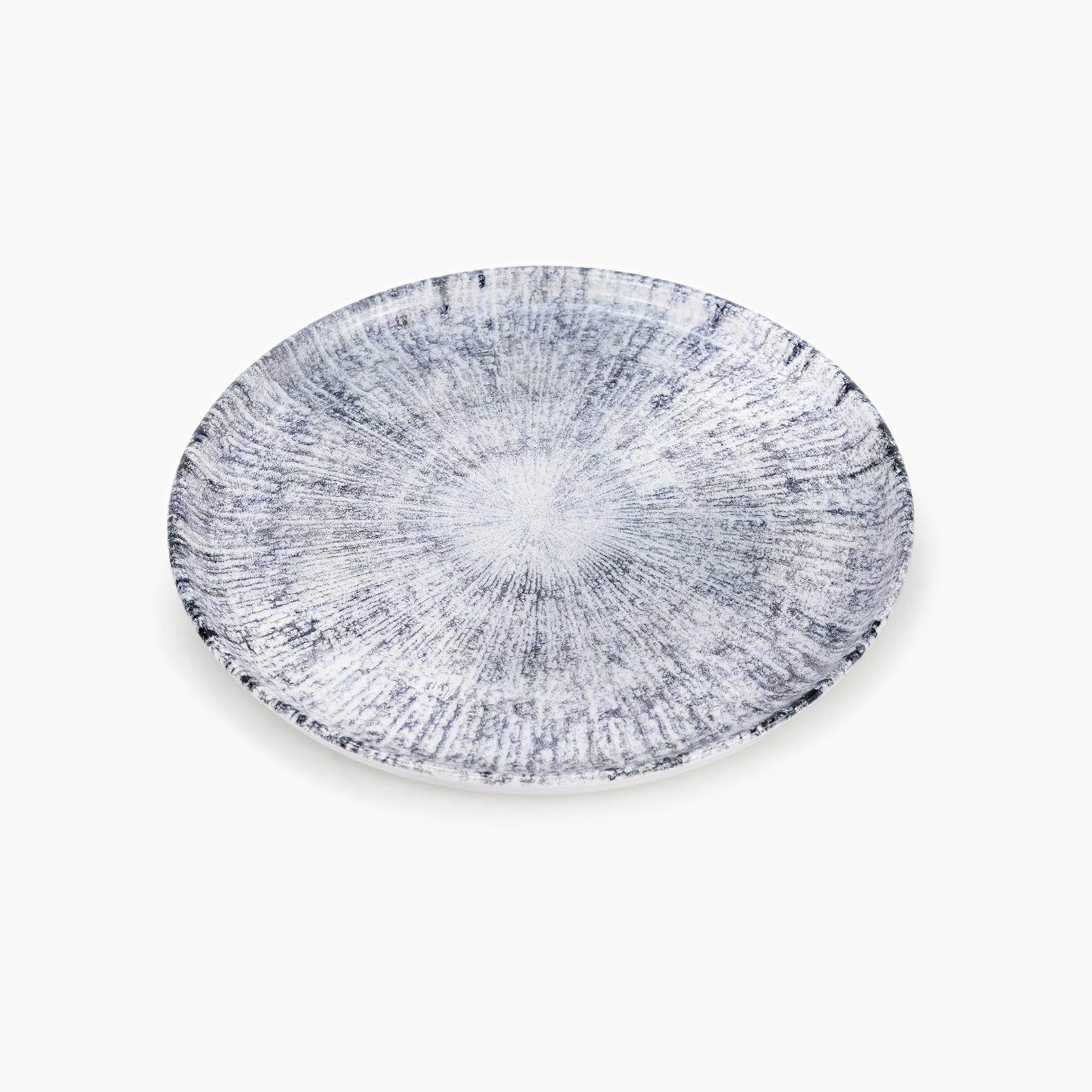 Textured Ceramic Round Dessert Plate-household-dining-dinnerware-plates-image-1