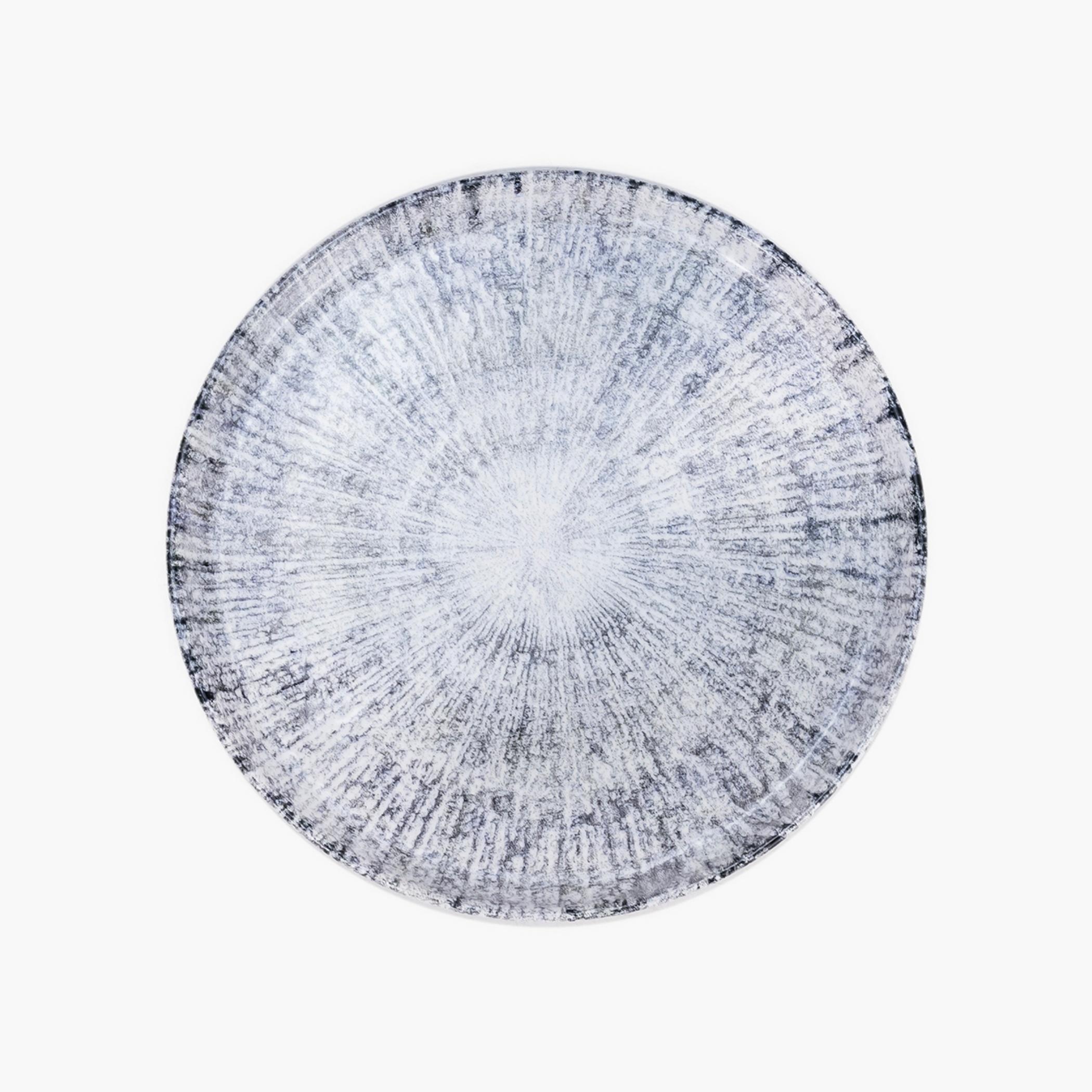 Textured Ceramic Round Dessert Plate-household-dining-dinnerware-plates-image-2