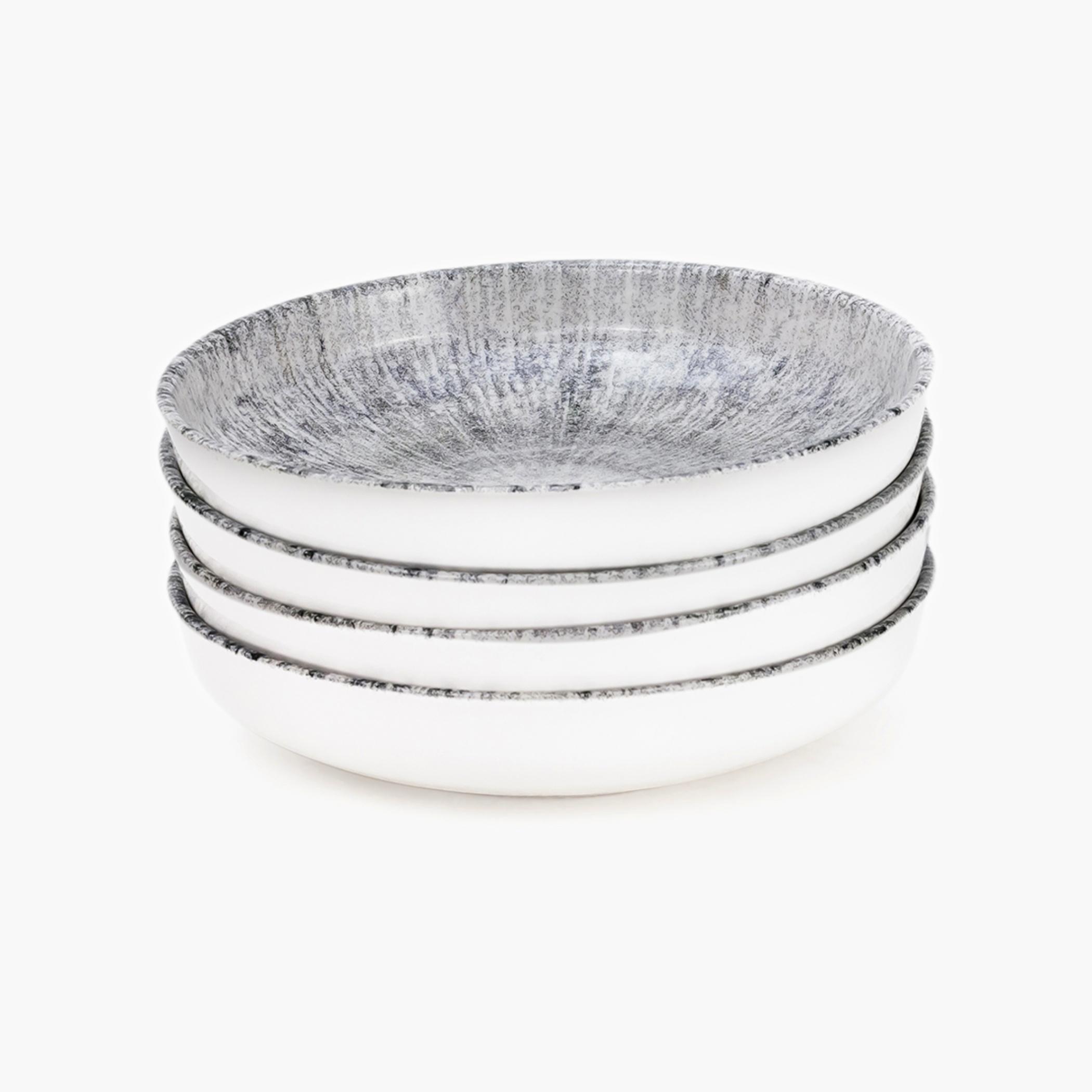 Textured Rim Ceramic Bowl Set-household-dining-dinnerware-plates-image-2
