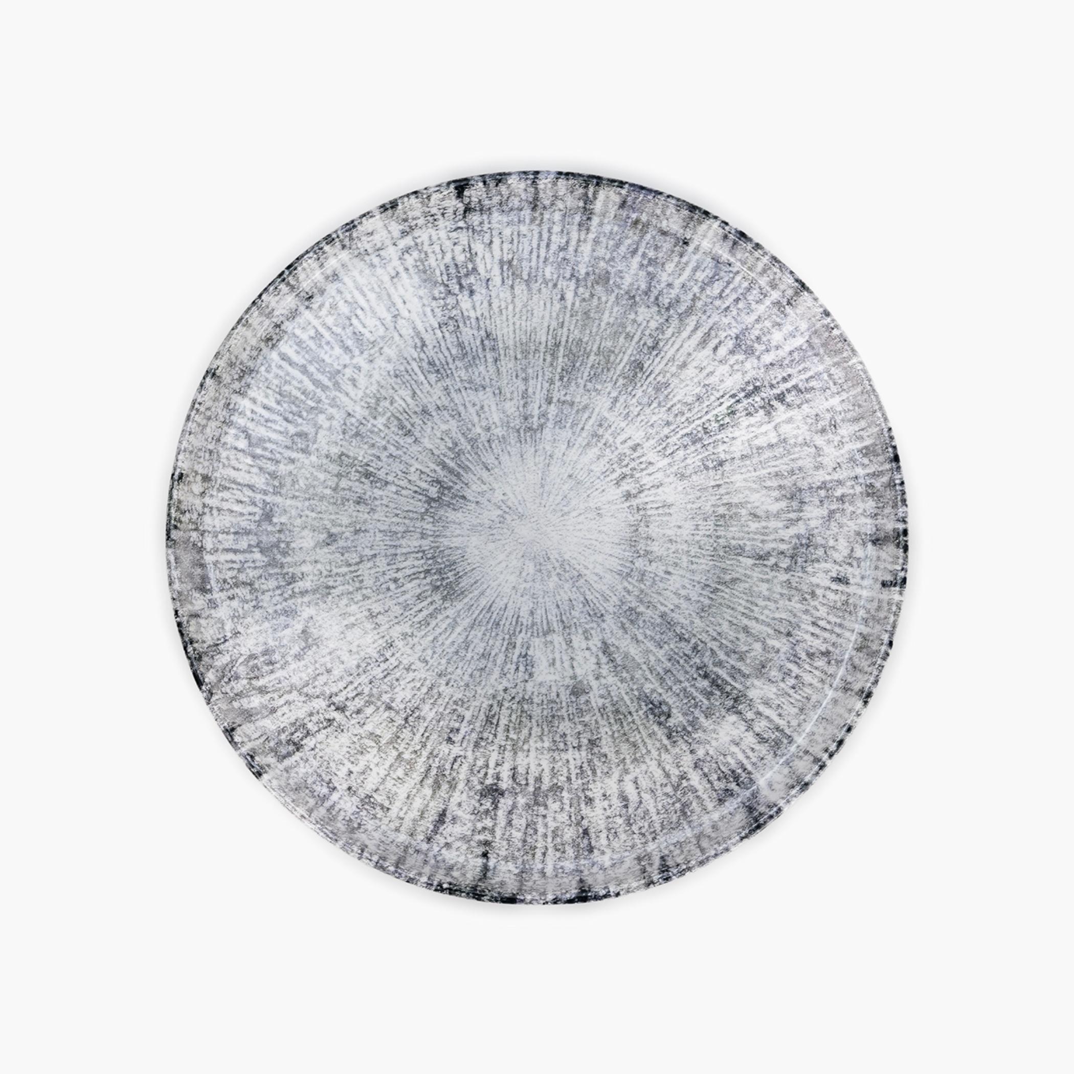 Textured Round Ceramic Dinner Plate-household-dining-dinnerware-plates-image-1