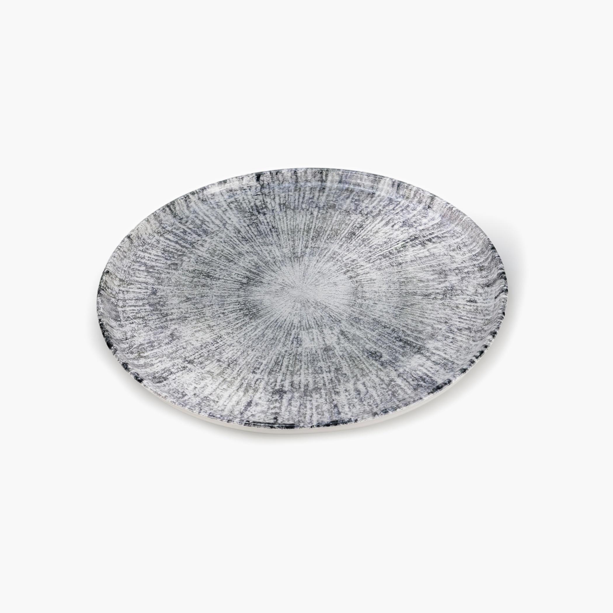 Textured Round Ceramic Dinner Plate-household-dining-dinnerware-plates-image-2