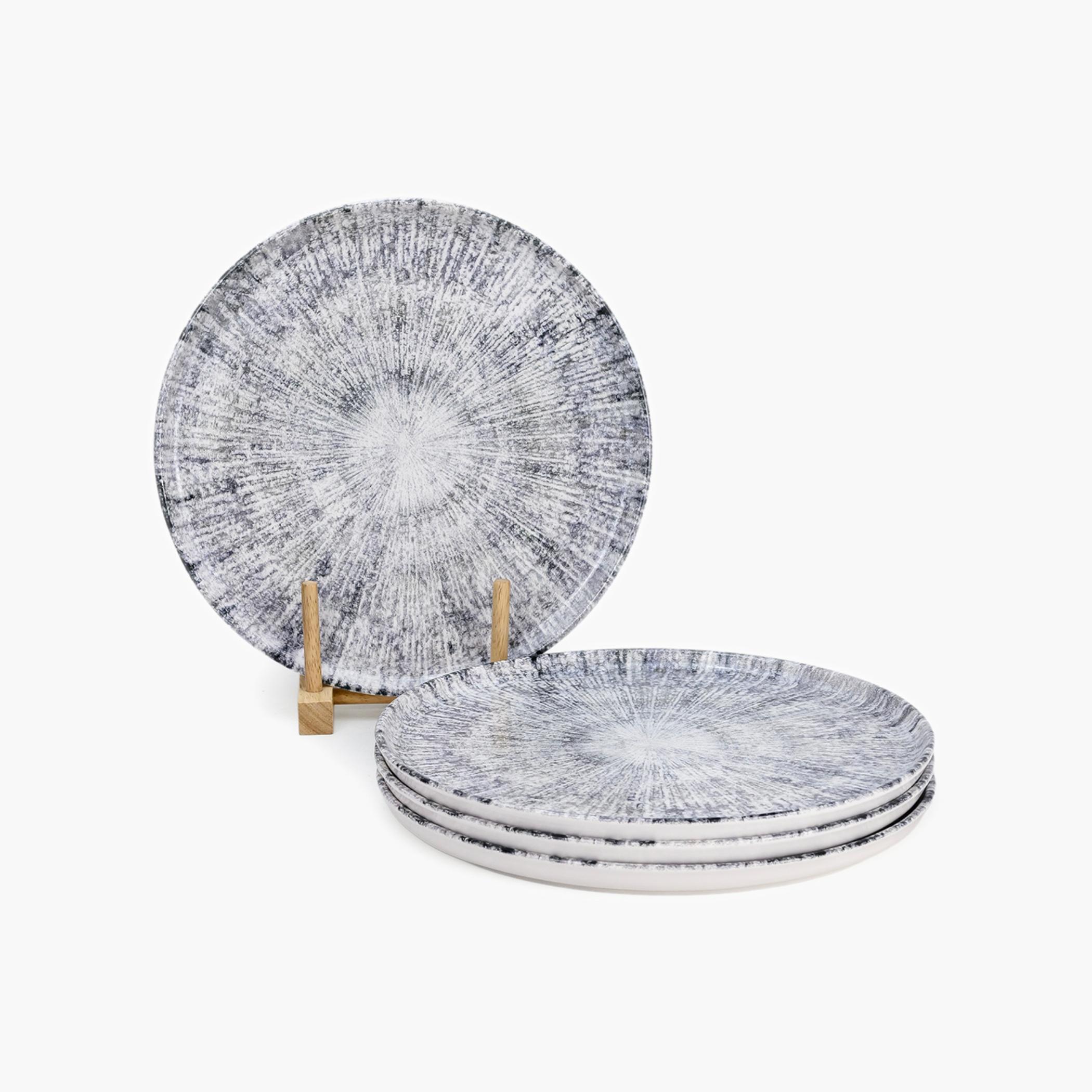 إديساأطباق عشاء سيراميك منسوجة - مجموعة من أربعة-household-dining-dinnerware-plates-image-1