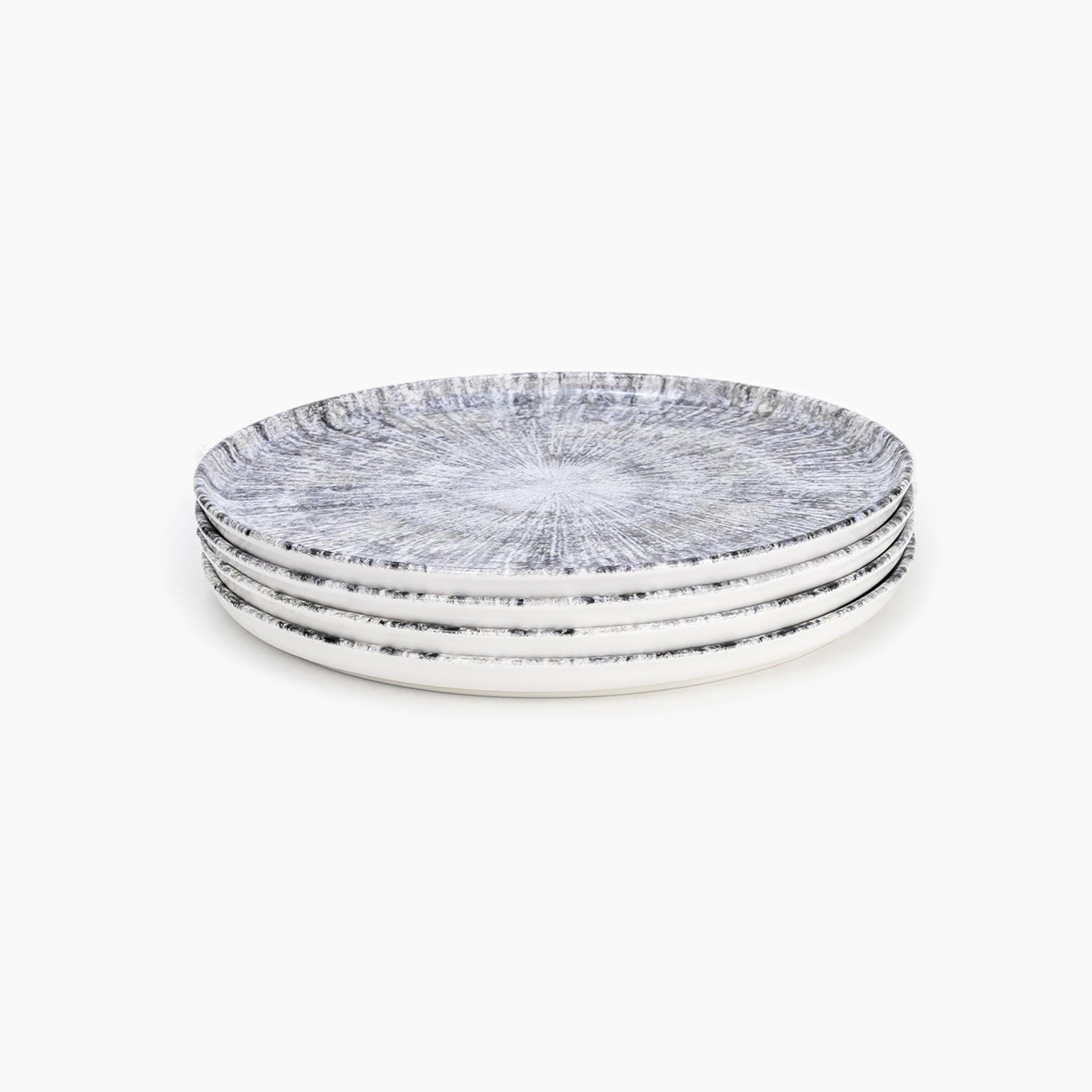 Textured Ceramic Dinner Plates - Set of Four-household-dining-dinnerware-plates-image-2