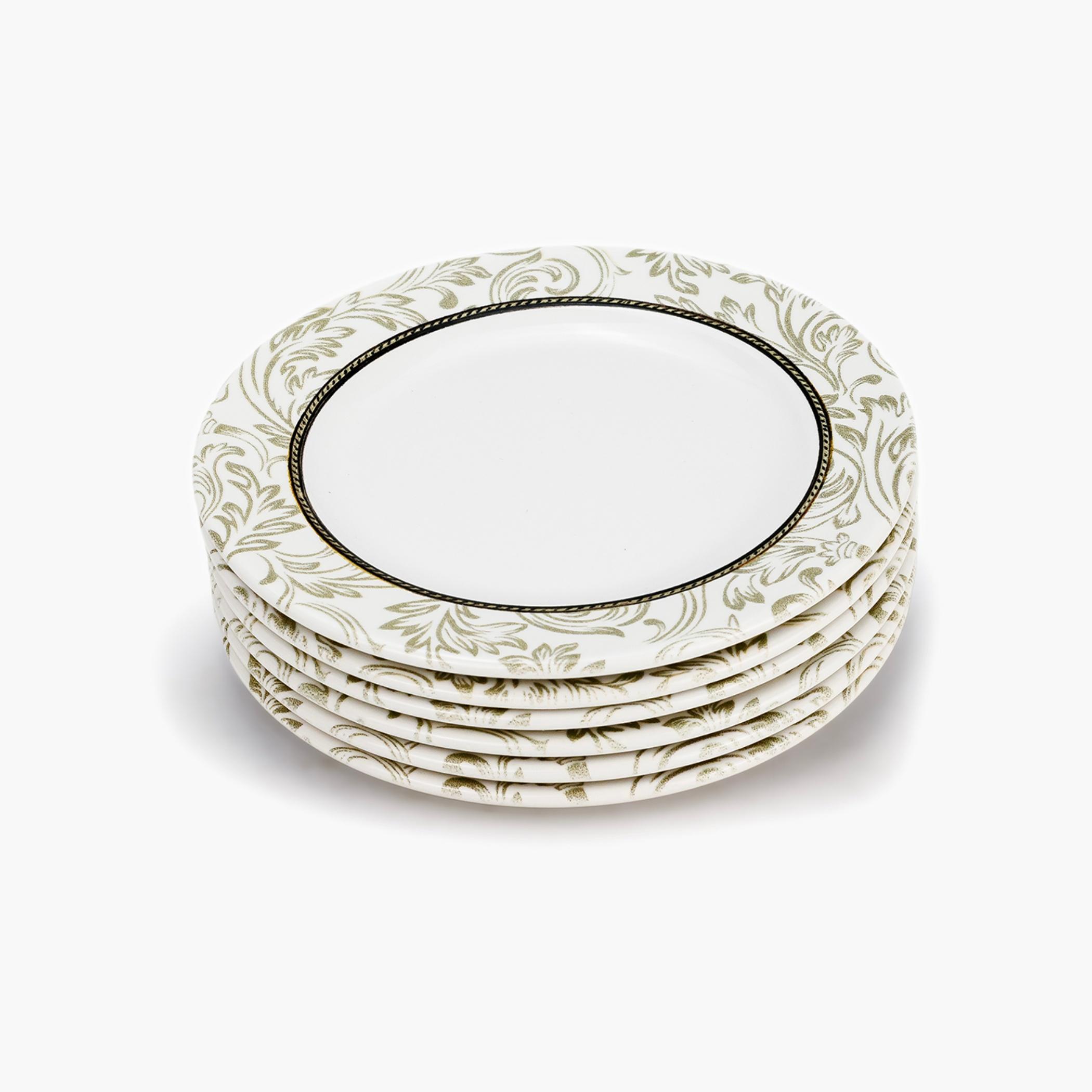 إديساطقم أطباق حلويات سيراميك منقوش-household-dining-dinnerware-plates-image-3