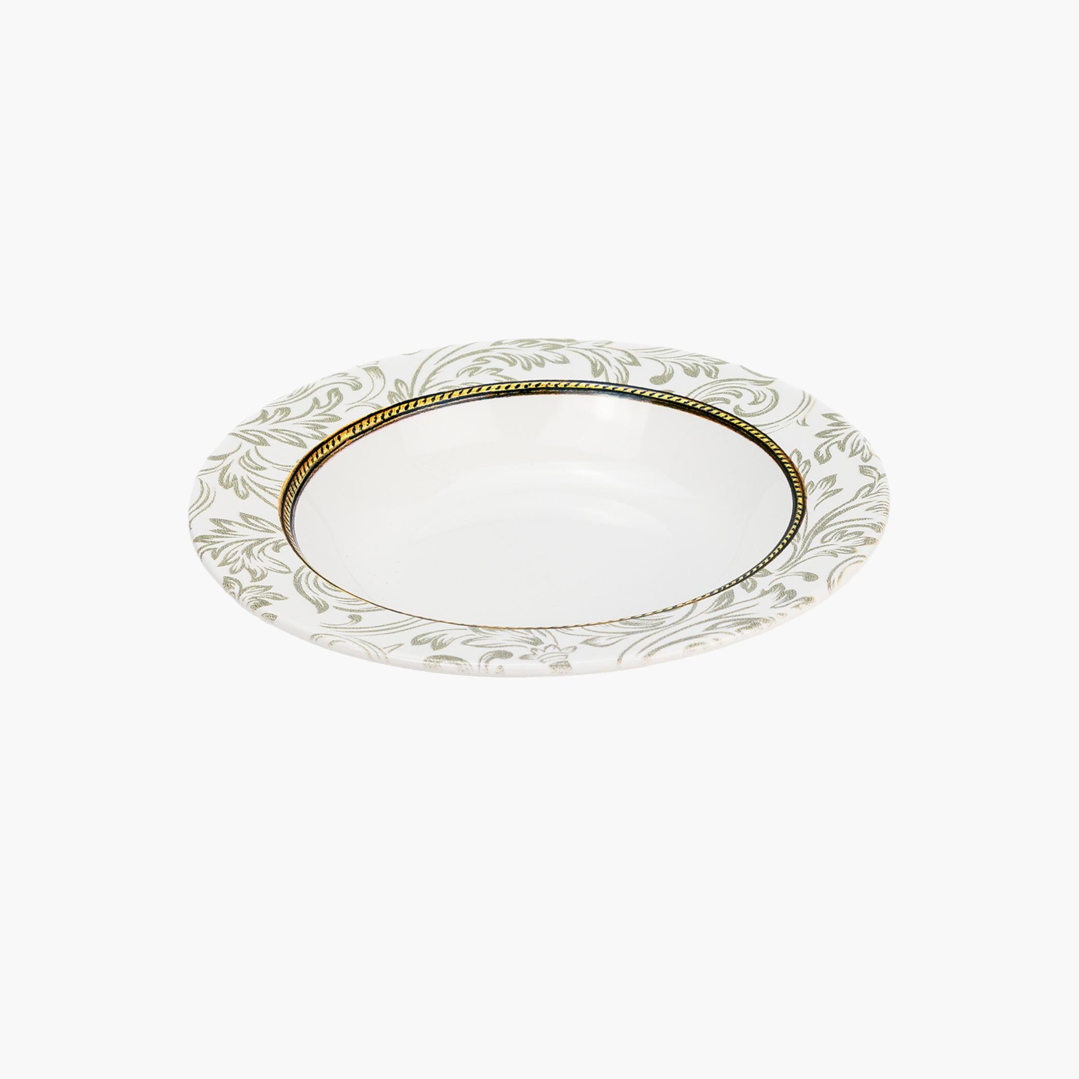 Patterned Ceramic Round Soup Plate-household-dining-dinnerware-plates-image-3