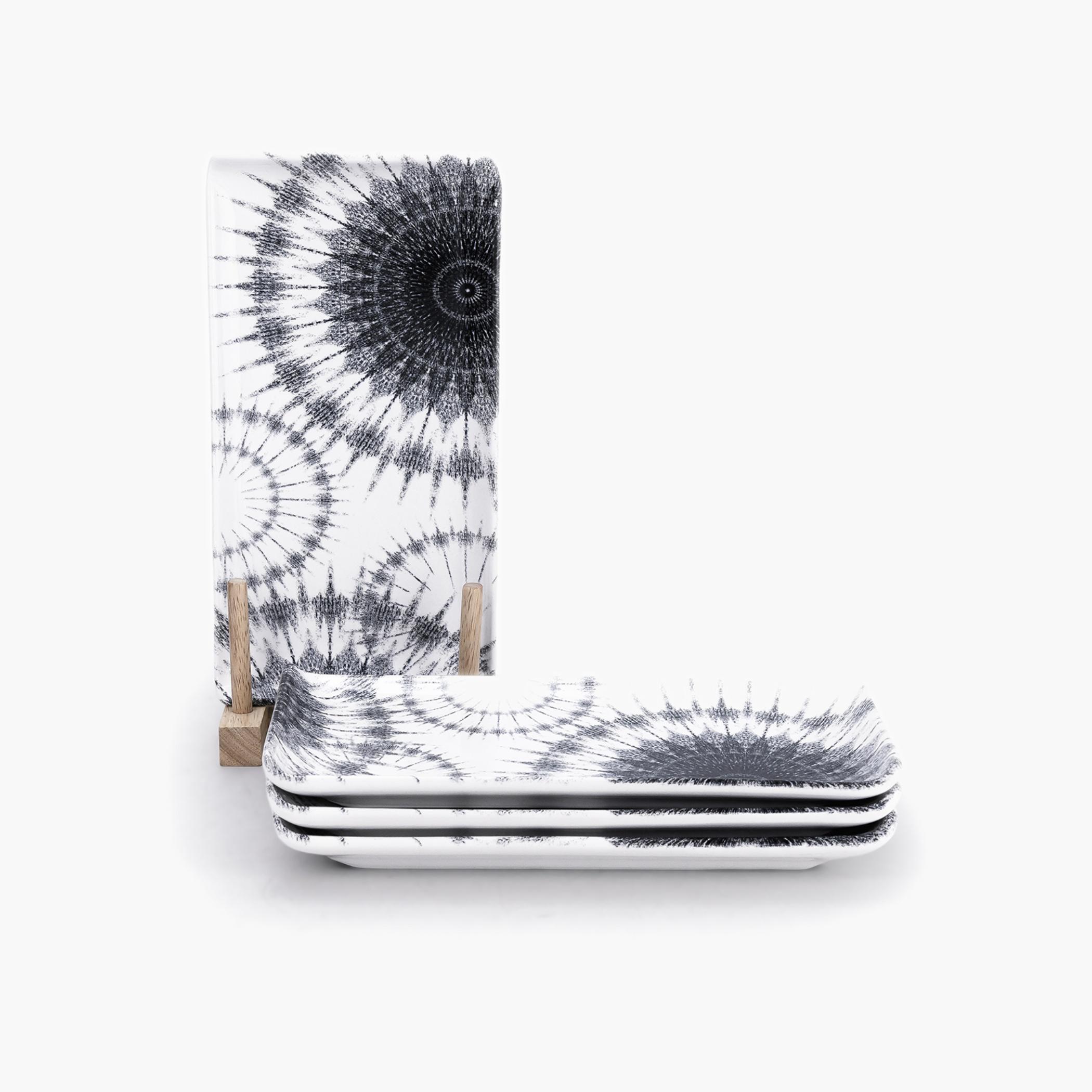 Tie-Dye Rectangular Serving Plate Set-household-dining-serveware-servingplatters-image-1