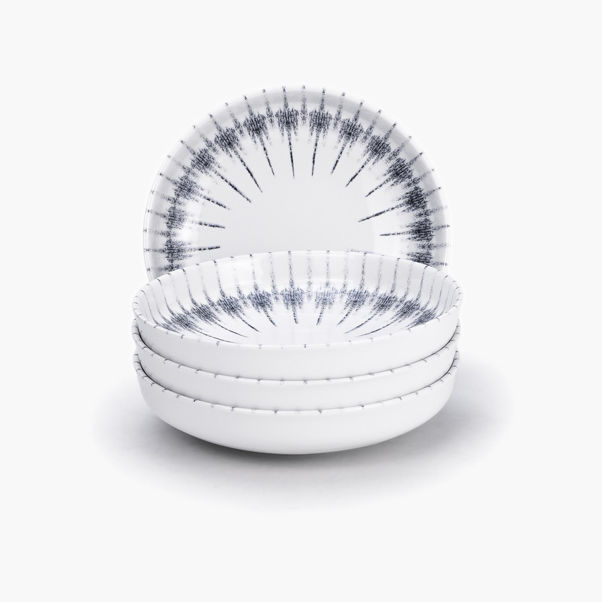Abstract Pattern Ceramic Soup Bowl-household-dining-dinnerware-plates-image-1
