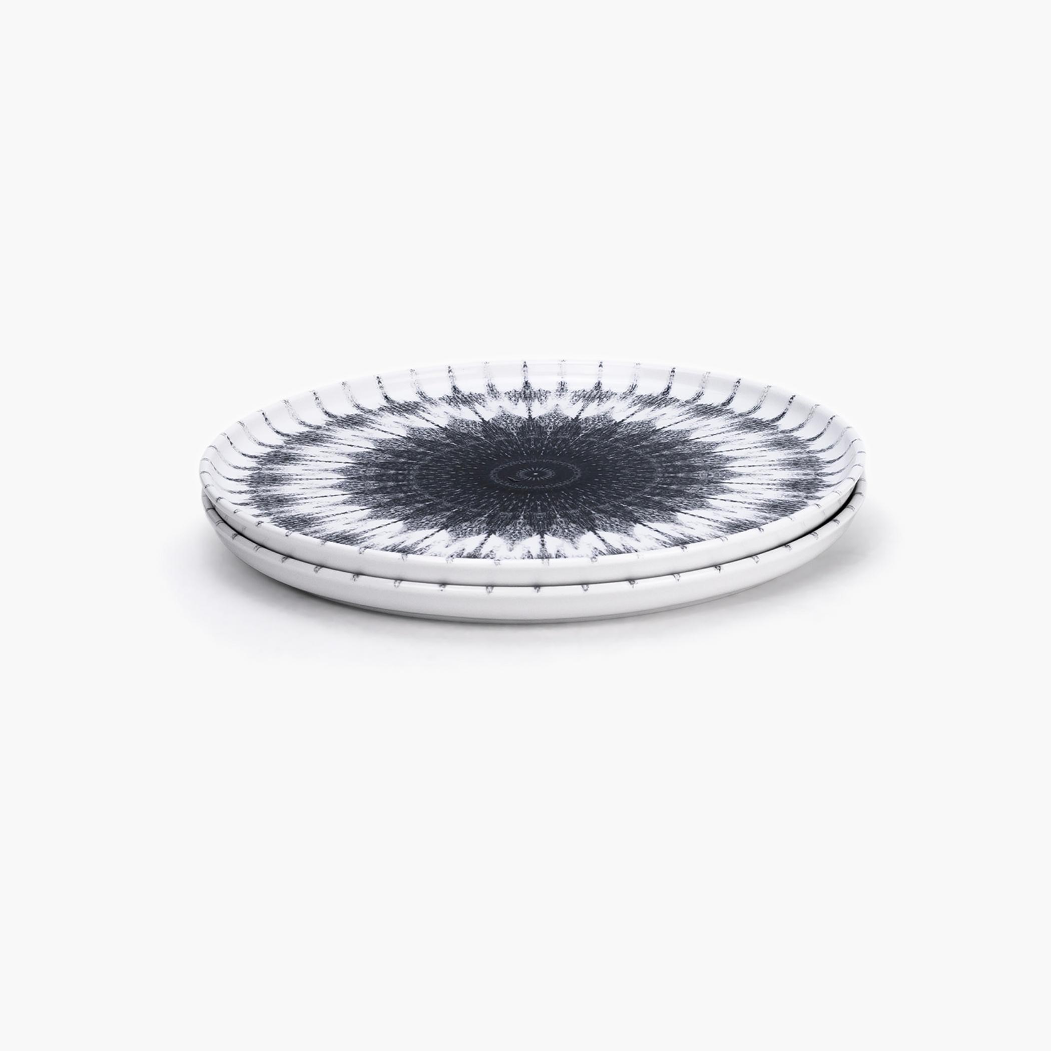 Monochromatic Ceramic Dinner Plate Set-household-dining-dinnerware-plates-image-2