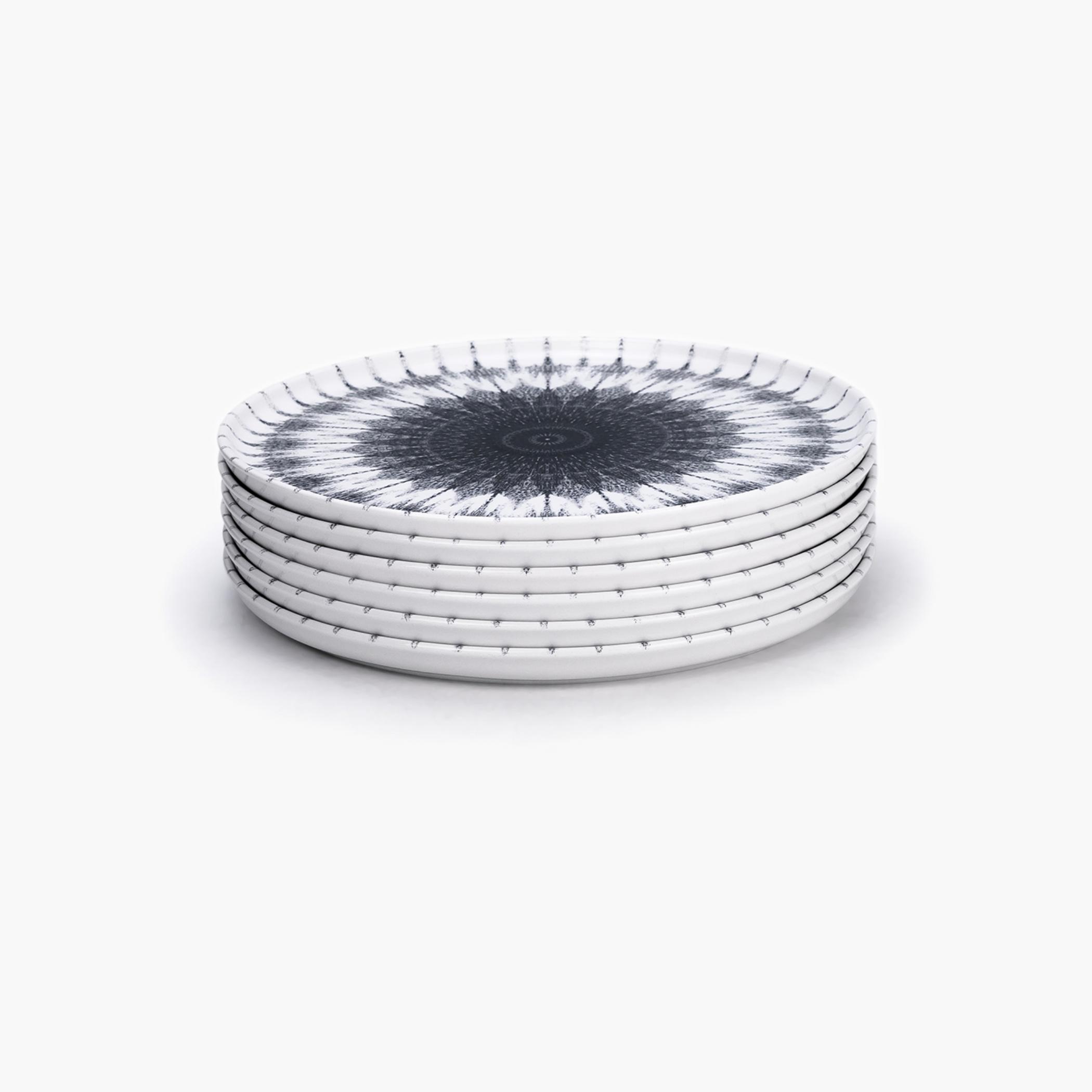 Monochromatic Ceramic Dinner Plate Set-household-dining-dinnerware-plates-image-3