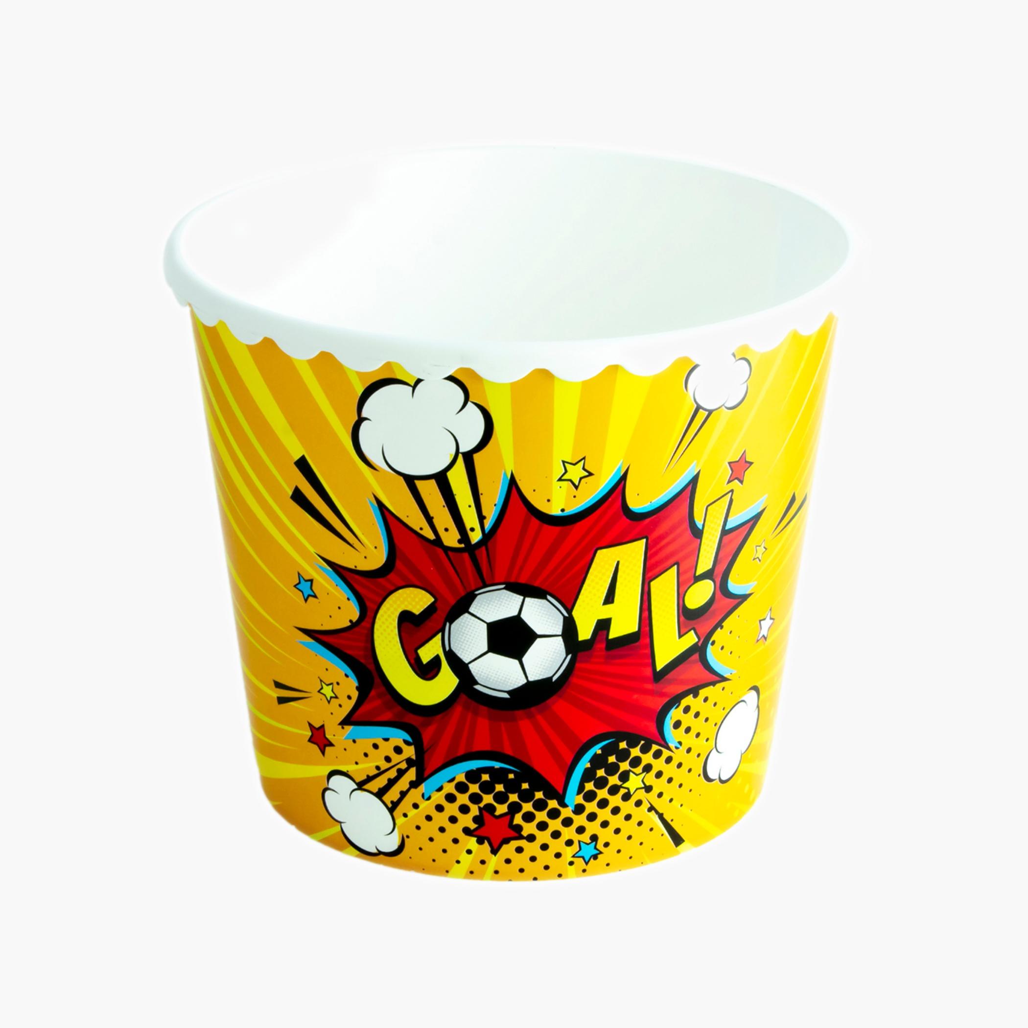 Goal-Themed Popcorn Snack Bowl 2.3 Litre-household-dining-serveware-chipsanddip-image-1