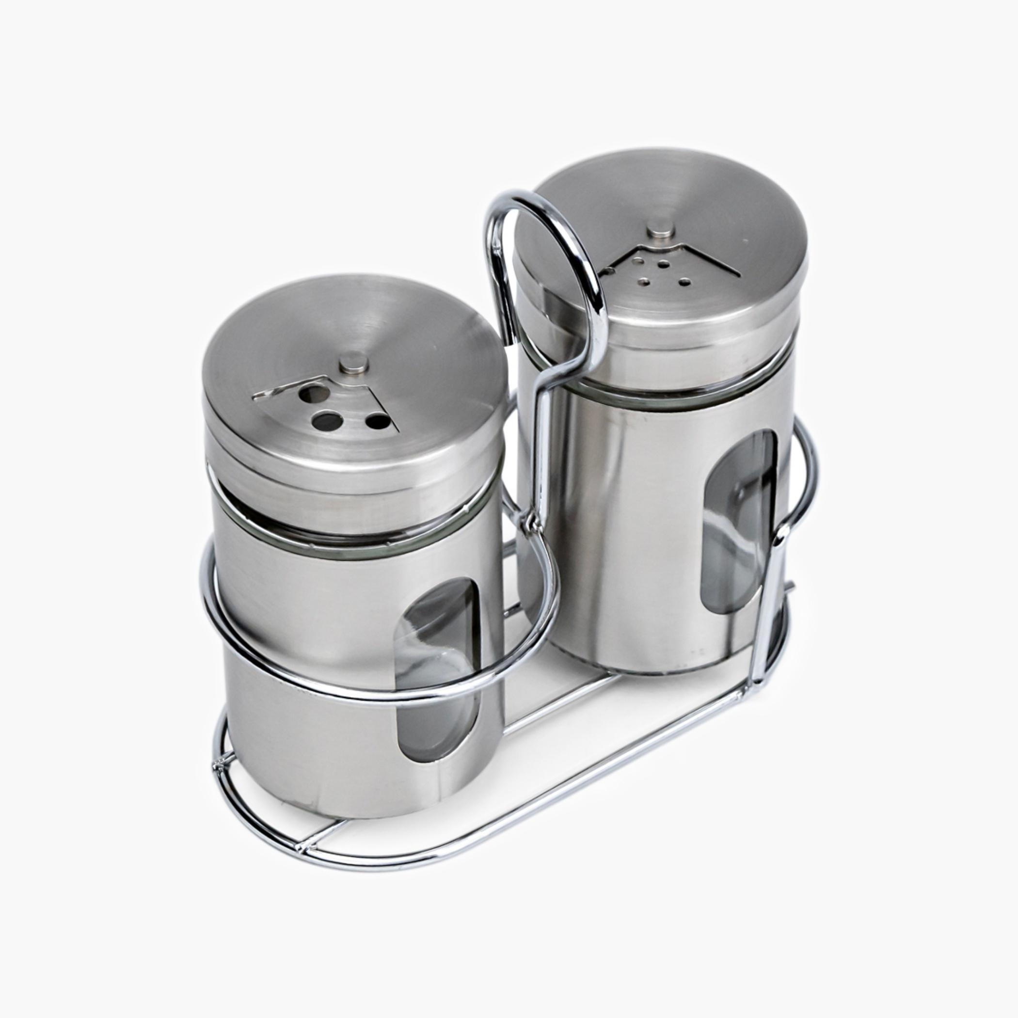 كوزين آرتطقم ملح وفلفل ستانلس ستيل-household-kitchen-foodstorage-saltandpeppershakers-image-1