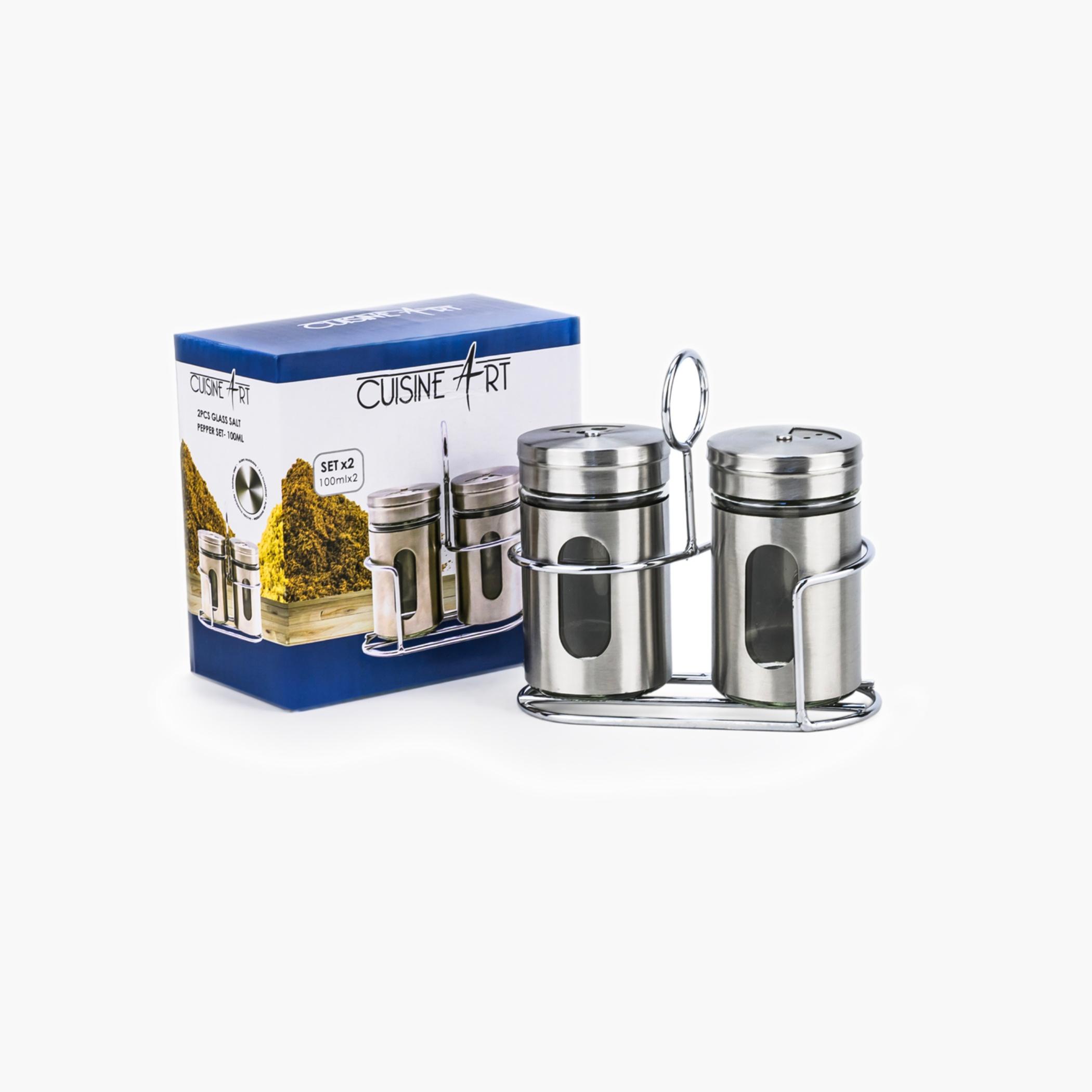 كوزين آرتطقم ملح وفلفل ستانلس ستيل-household-kitchen-foodstorage-saltandpeppershakers-image-4