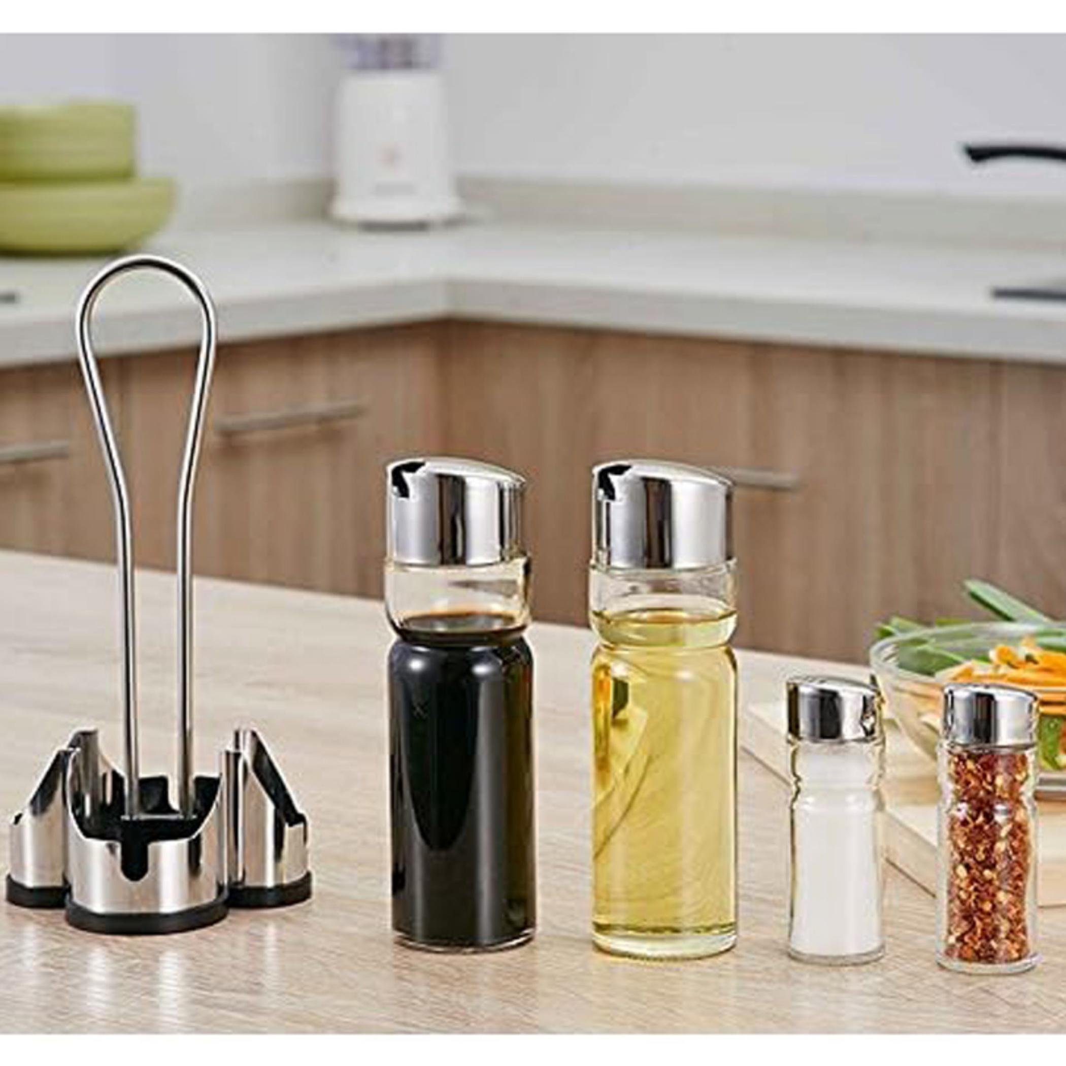 Glass Condiment Set with Holder-household-kitchen-foodstorage-spiceracksandjars-image-5