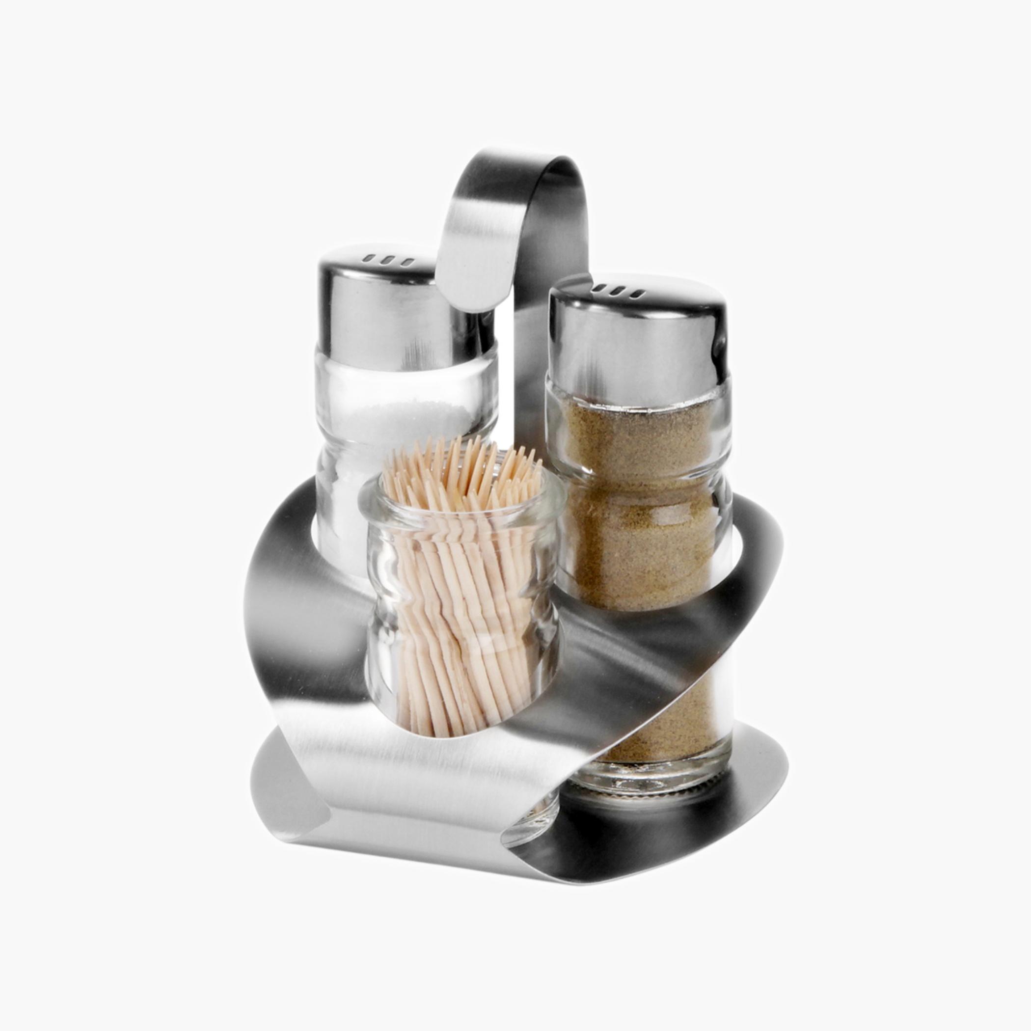 كوزين آرتطقم توابل زجاجي بحامل معدني-household-kitchen-foodstorage-spiceracksandjars-image-1