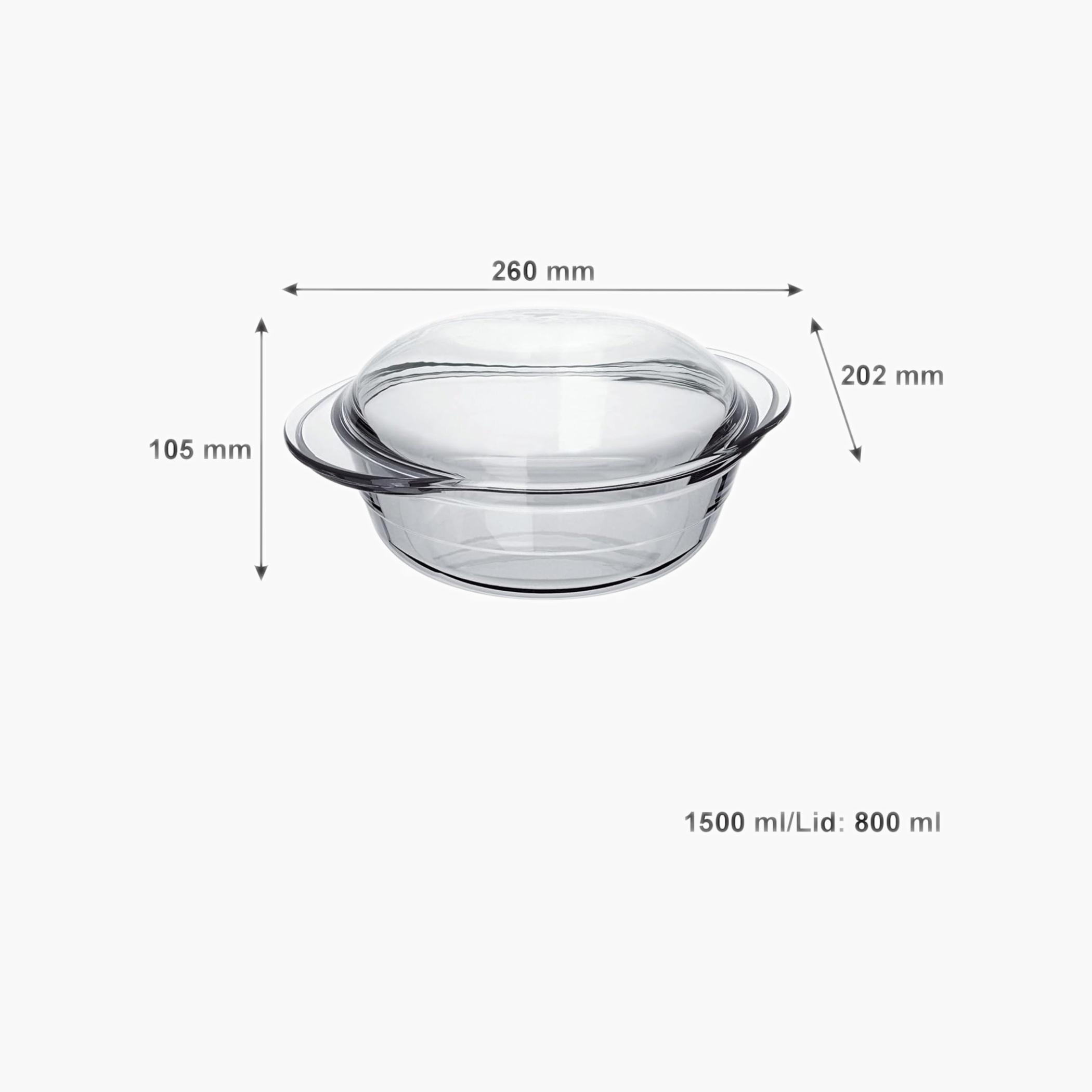 Round Glass Casserole with Lid-household-kitchen-bakeware-bakingdishes-image-2