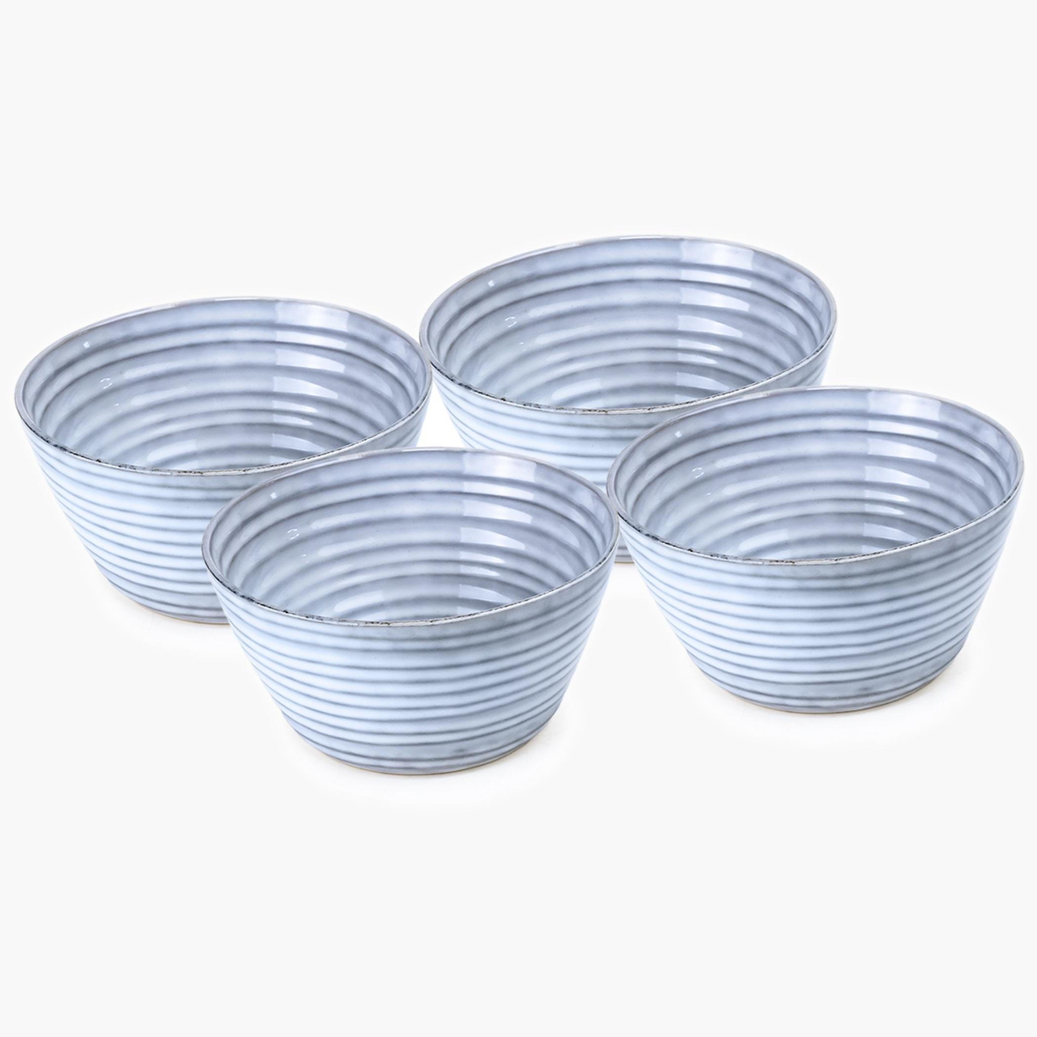 Striped Stoneware Serving Bowl Set-household-dining-dinnerware-bowls-image-1