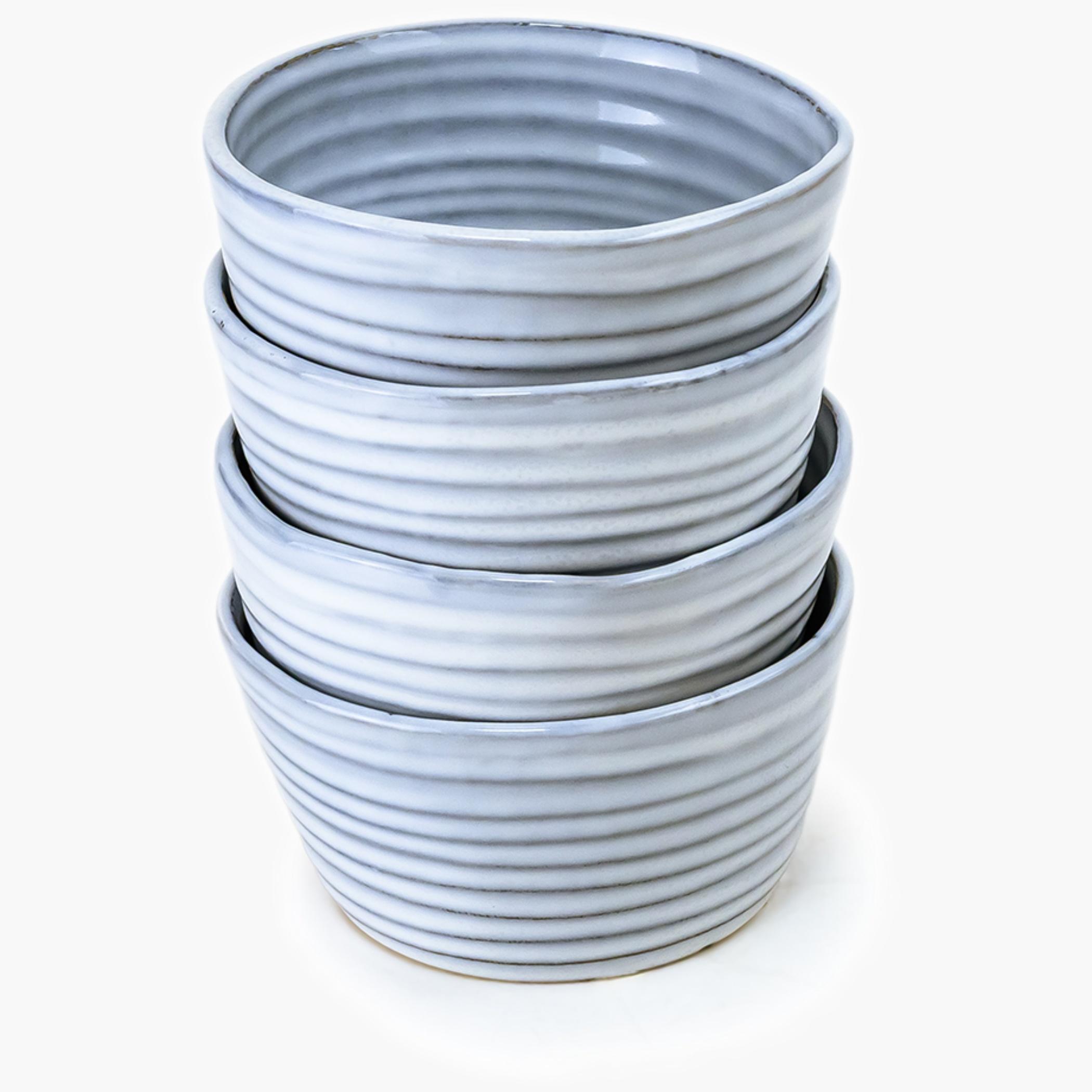 Ribbed Stoneware Bowl Set-household-dining-dinnerware-bowls-image-1