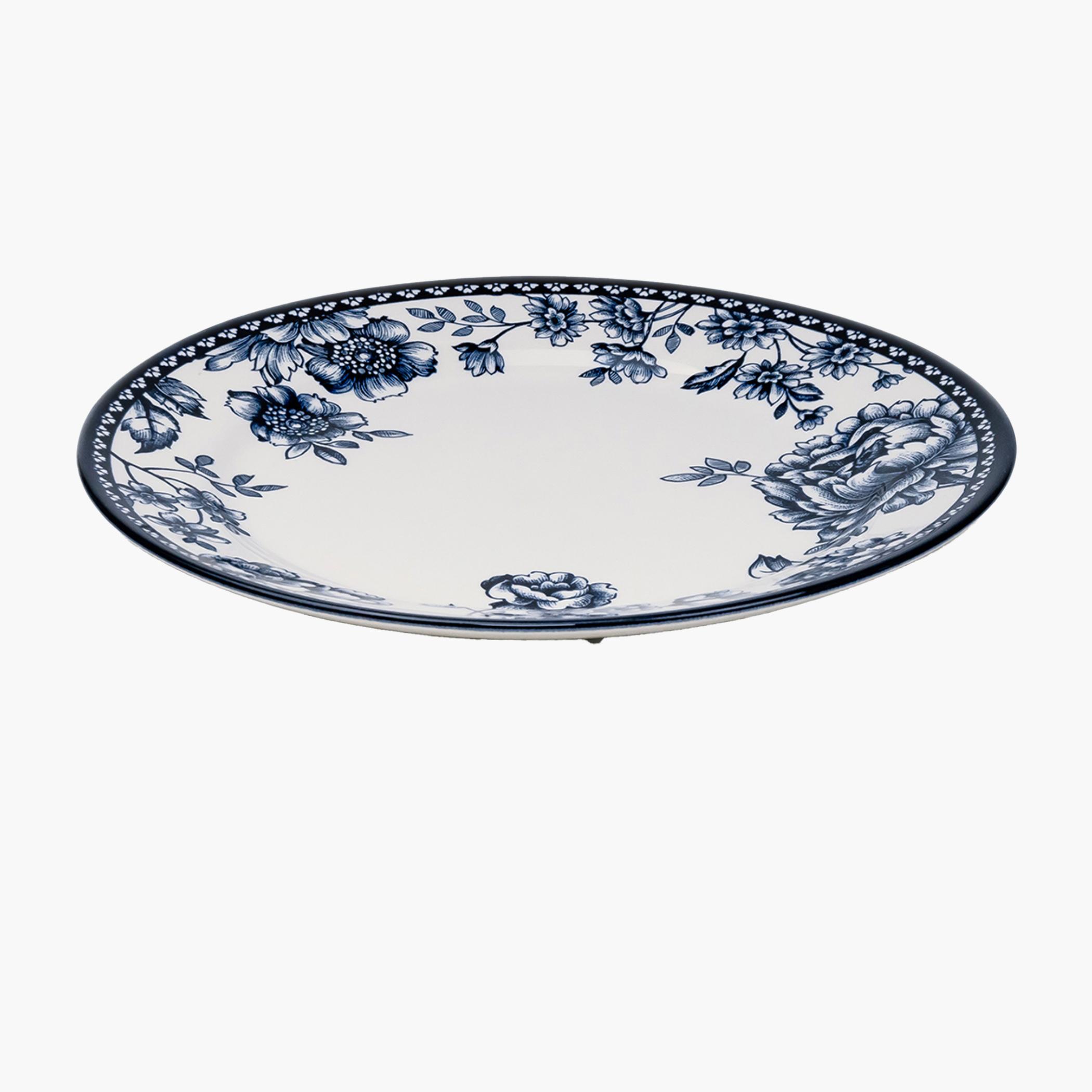 كلايتانطبق عشاء خزفي بنقوش زهور-household-dining-dinnerware-plates-image-5