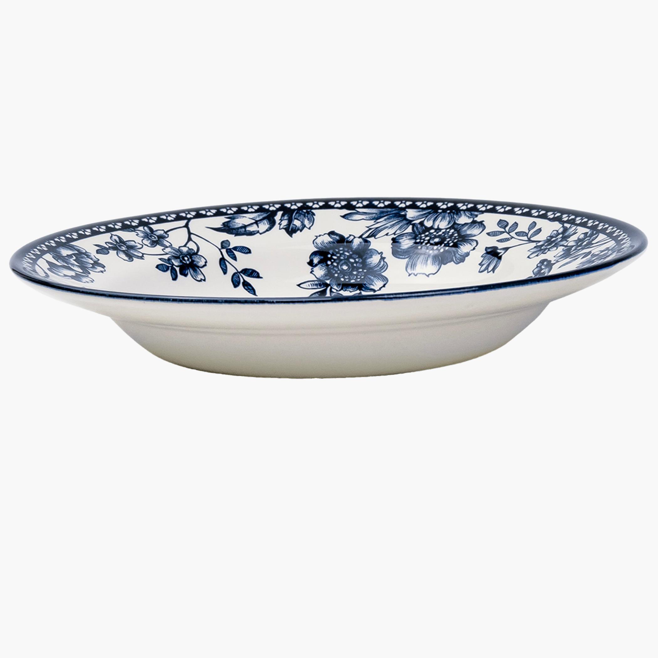 Floral Ceramic Soup Plate-household-dining-dinnerware-plates-image-3