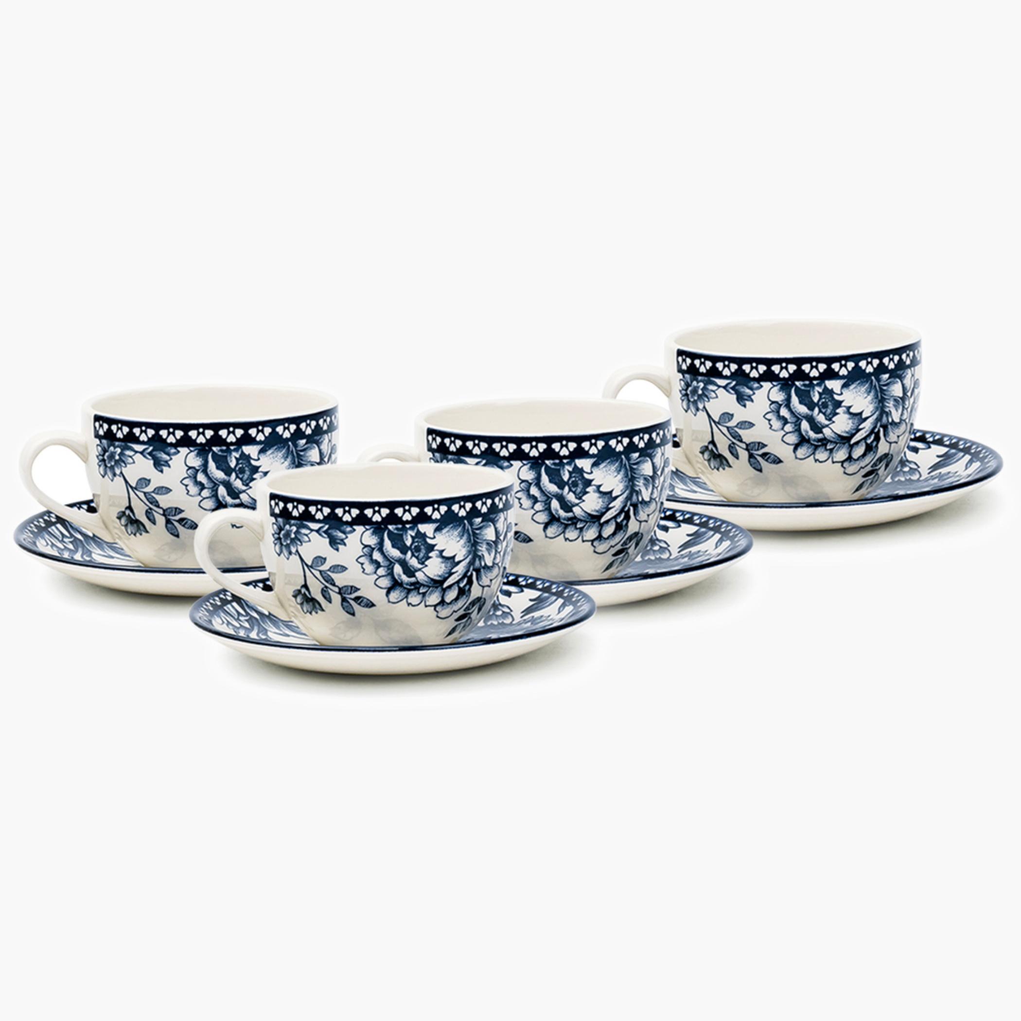 Floral Ceramic Cup and Saucer Set-household-dining-teaandcoffee-mugsandcups-image-1