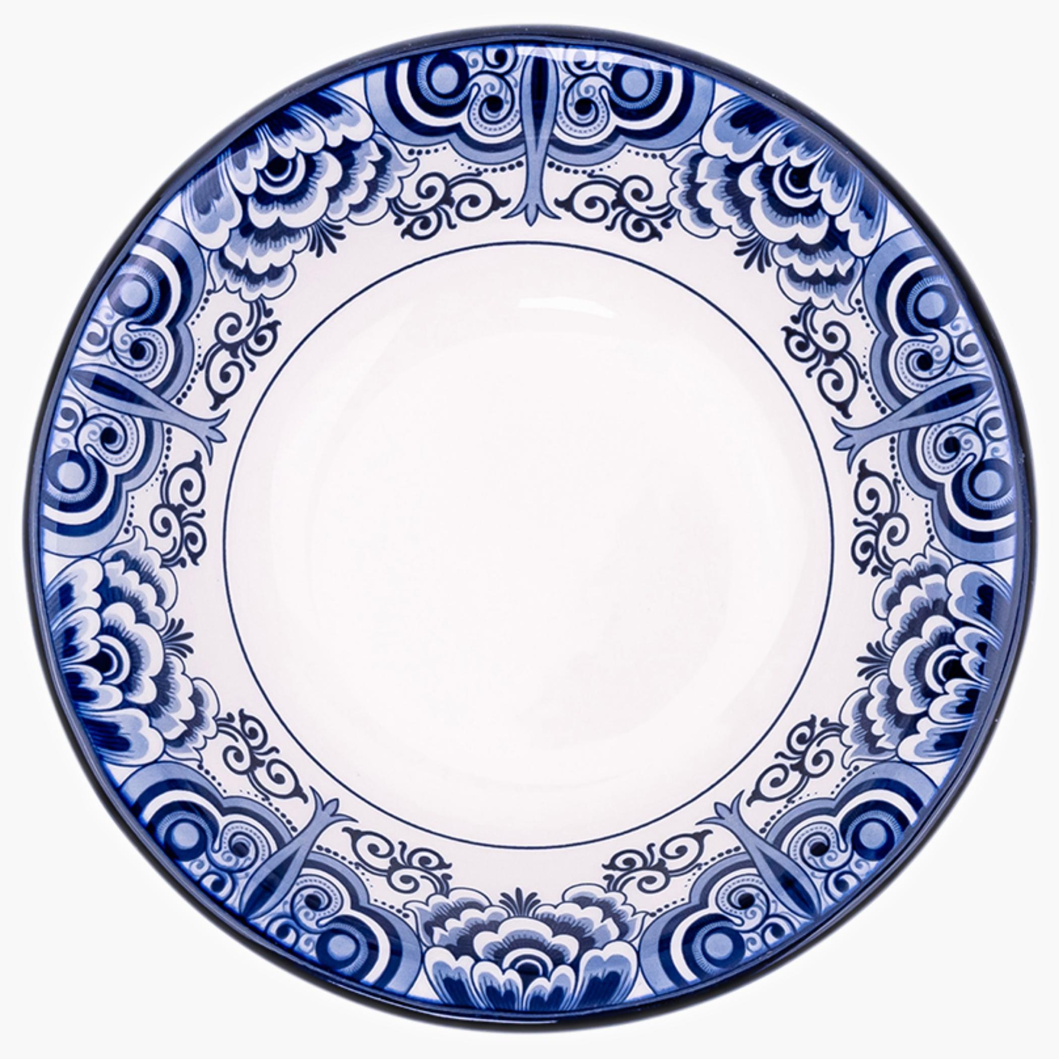 Blue Patterned Ceramic Serving Bowl-household-dining-dinnerware-bowls-image-4