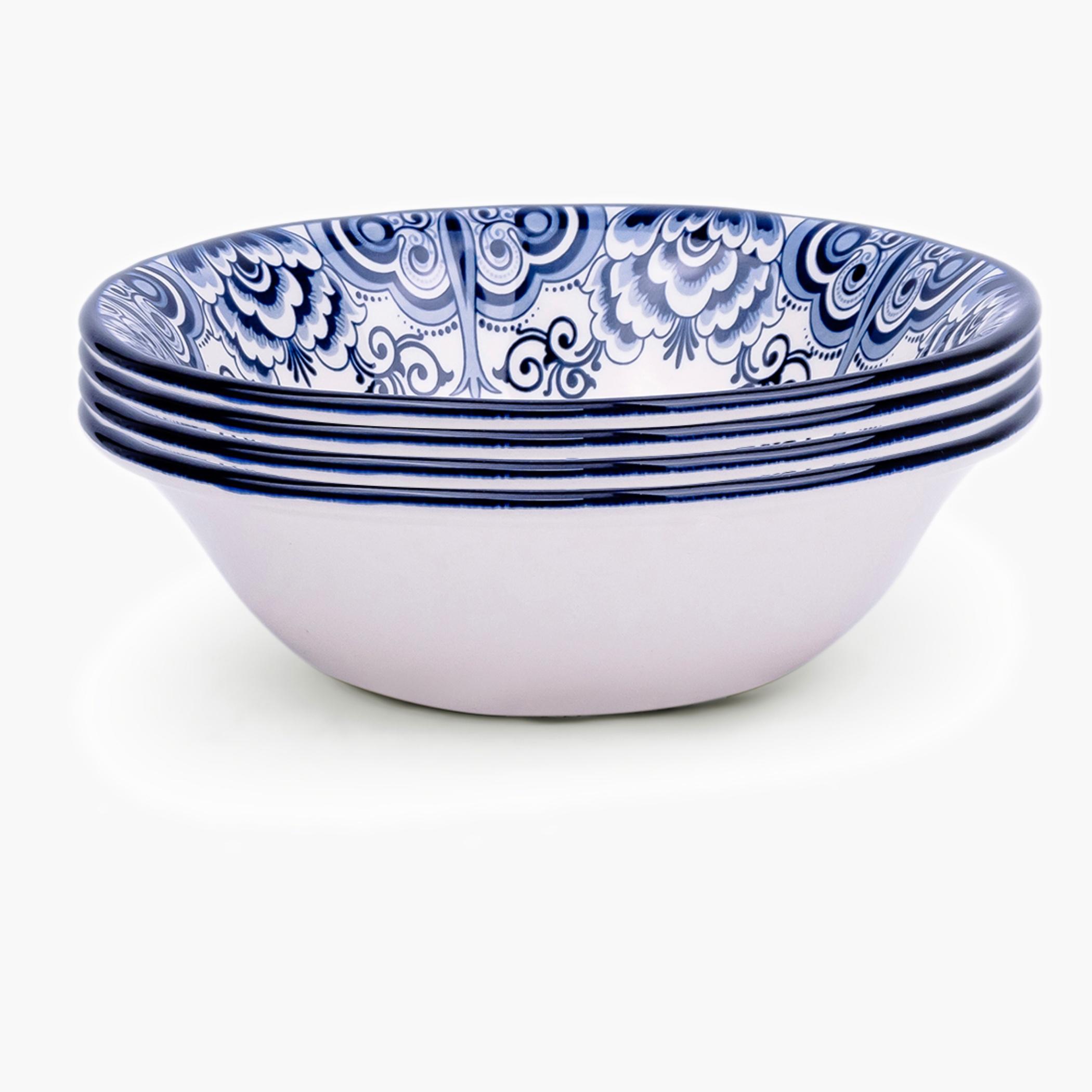 Blue Floral Ceramic Cereal Bowl Set-household-dining-dinnerware-bowls-image-2