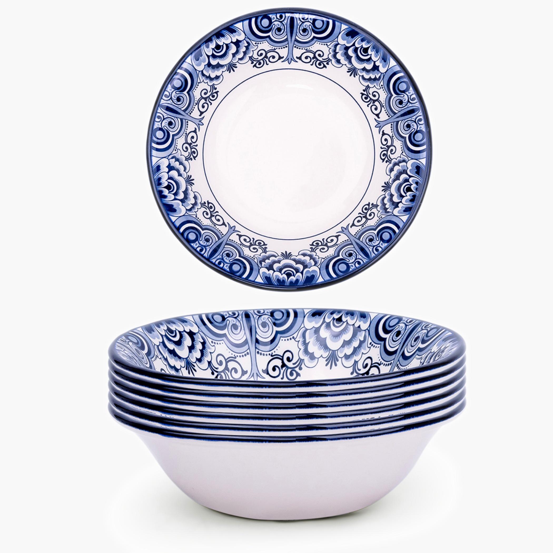Patterned Ceramic Cereal Bowls Set-household-dining-dinnerware-bowls-image-1