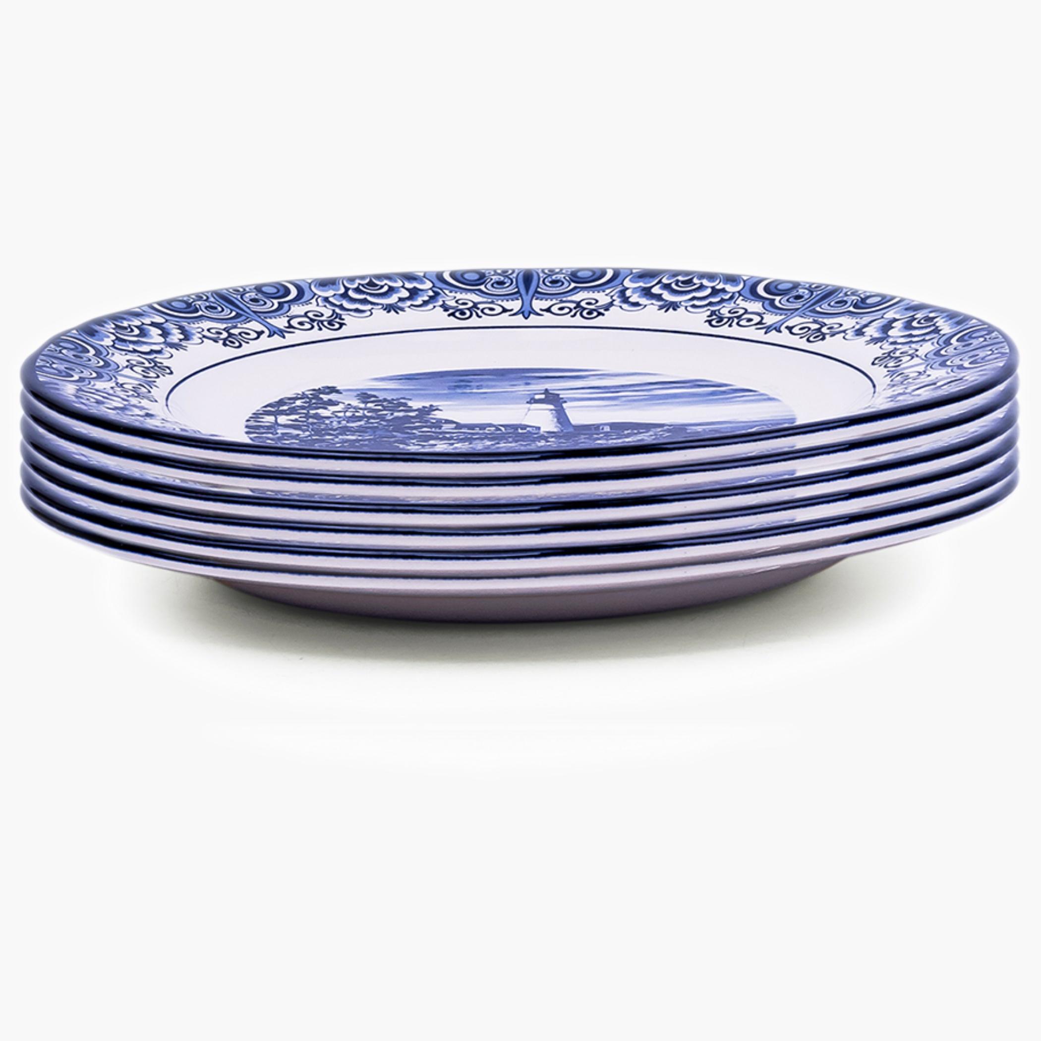 Lighthouse Ceramic Dinner Plates Set-household-dining-dinnerware-plates-image-1