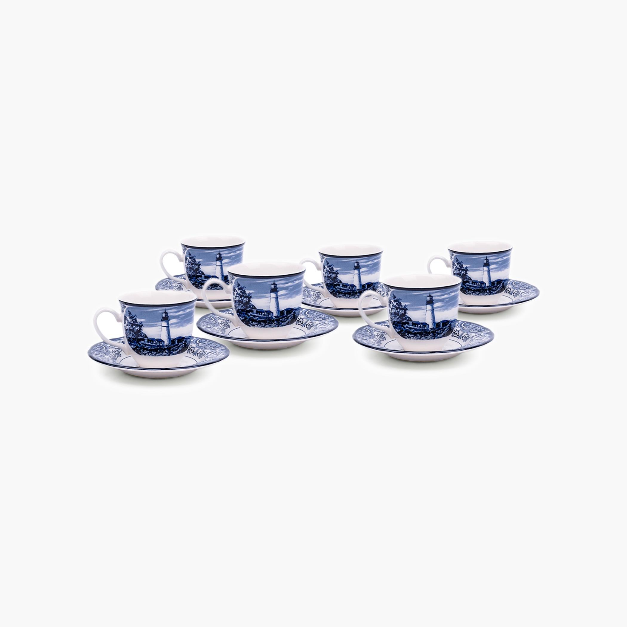 Blue White Lighthouse Coffee Cup Saucer-household-dining-teaandcoffee-mugsandcups-image-3