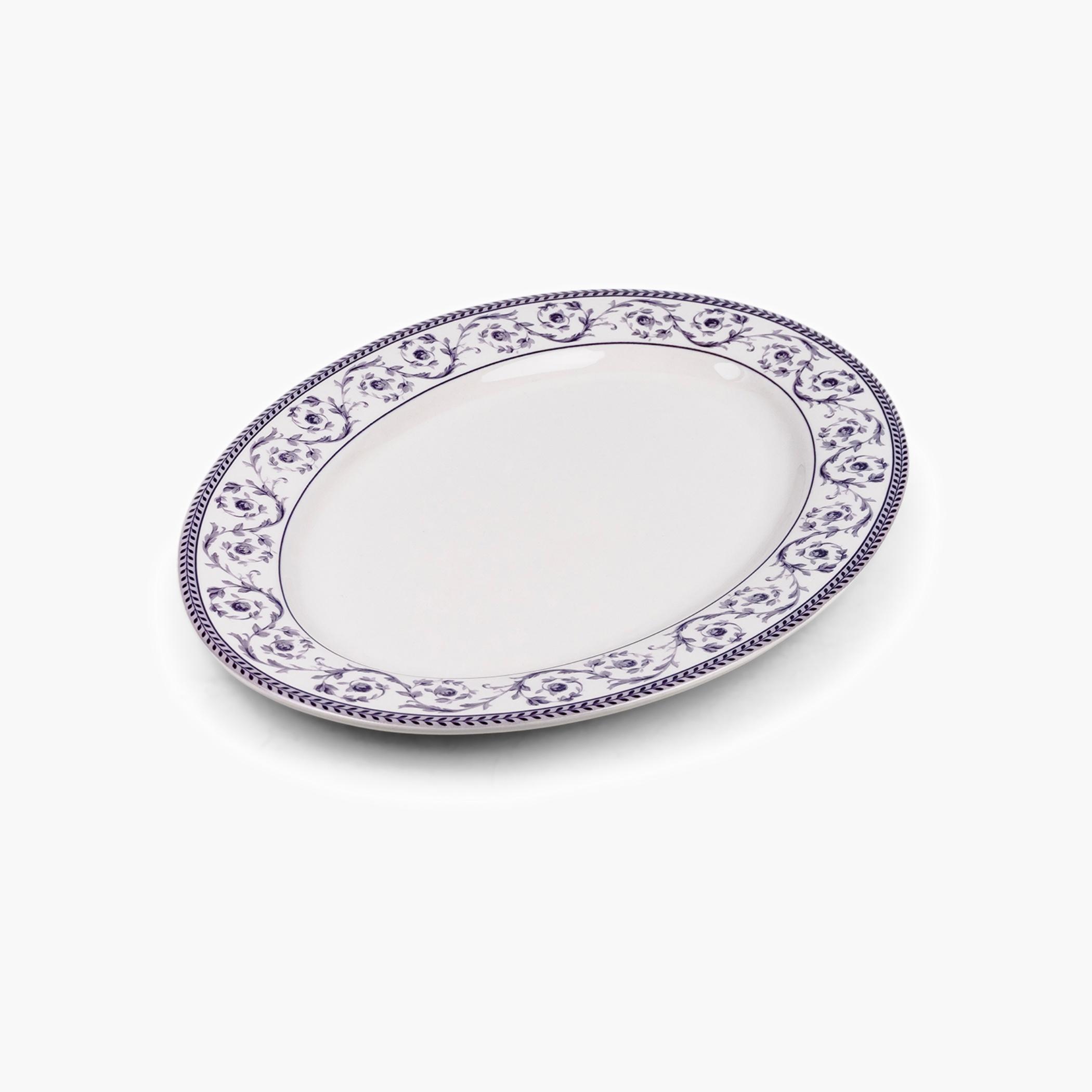Patterned Oval Ceramic Serving Platter-household-dining-serveware-servingplatters-image-2