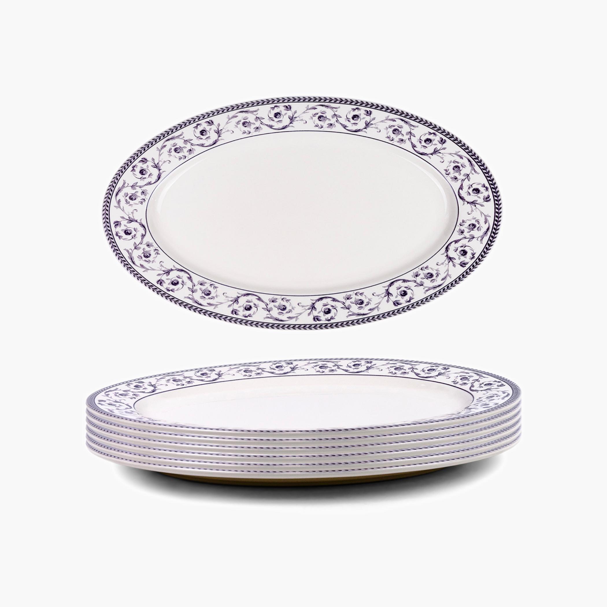 كلايتانطبق تقديم بيضاوي سيراميك 36 سم-household-dining-serveware-servingplatters-image-1