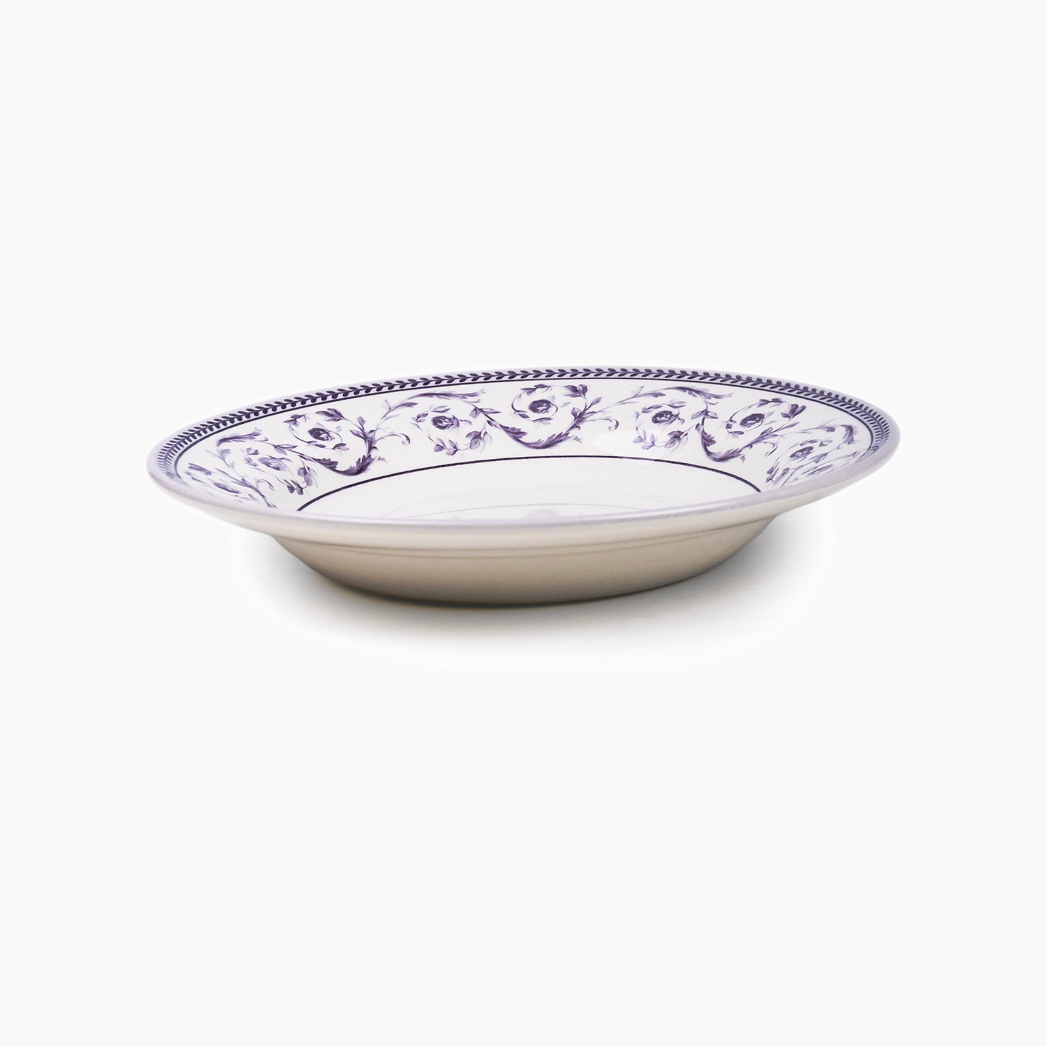 كلايتانطبق شوربة سيراميك بحافة مزخرفة-household-dining-dinnerware-plates-image-4