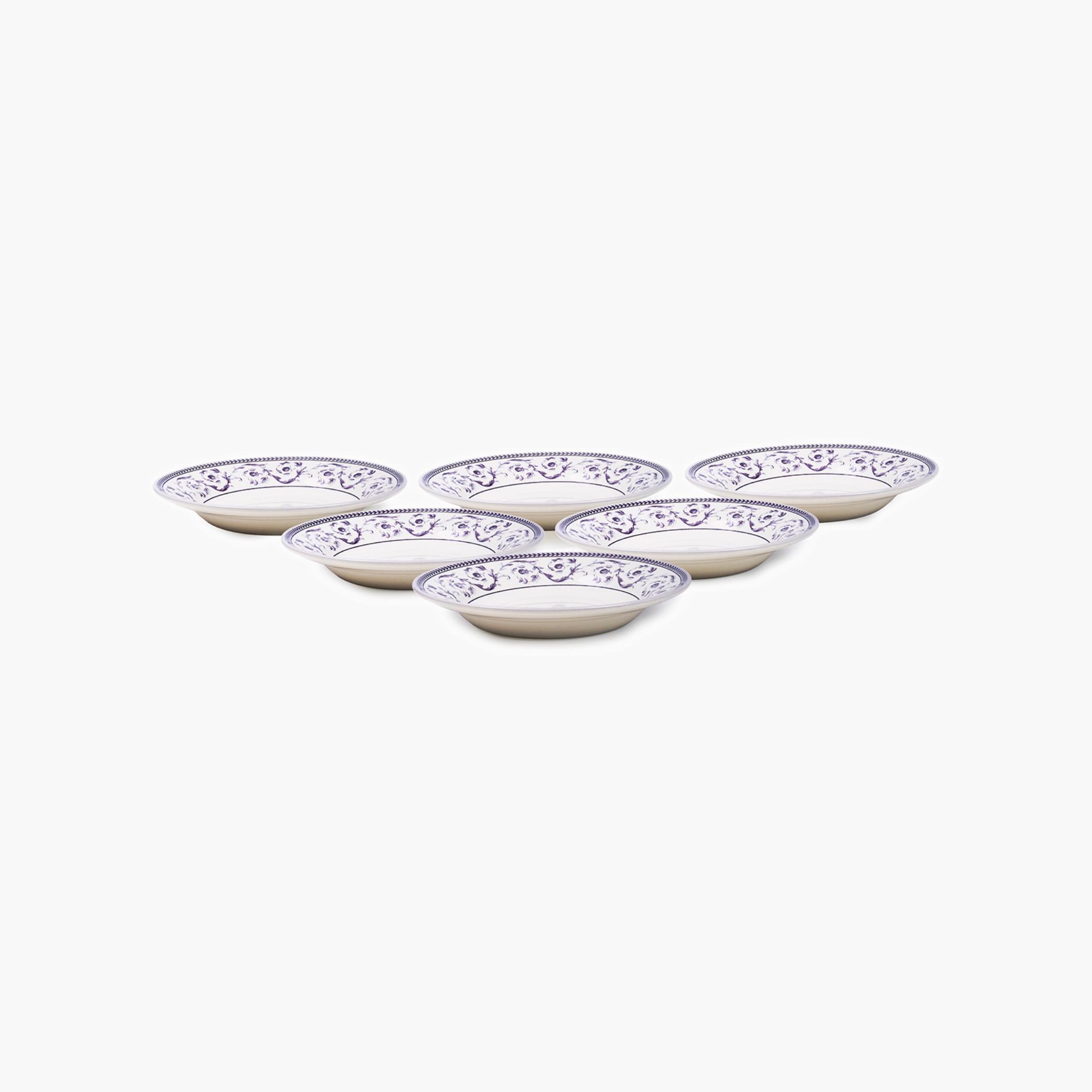 Patterned Ceramic Soup Plate Set-household-dining-dinnerware-plates-image-2