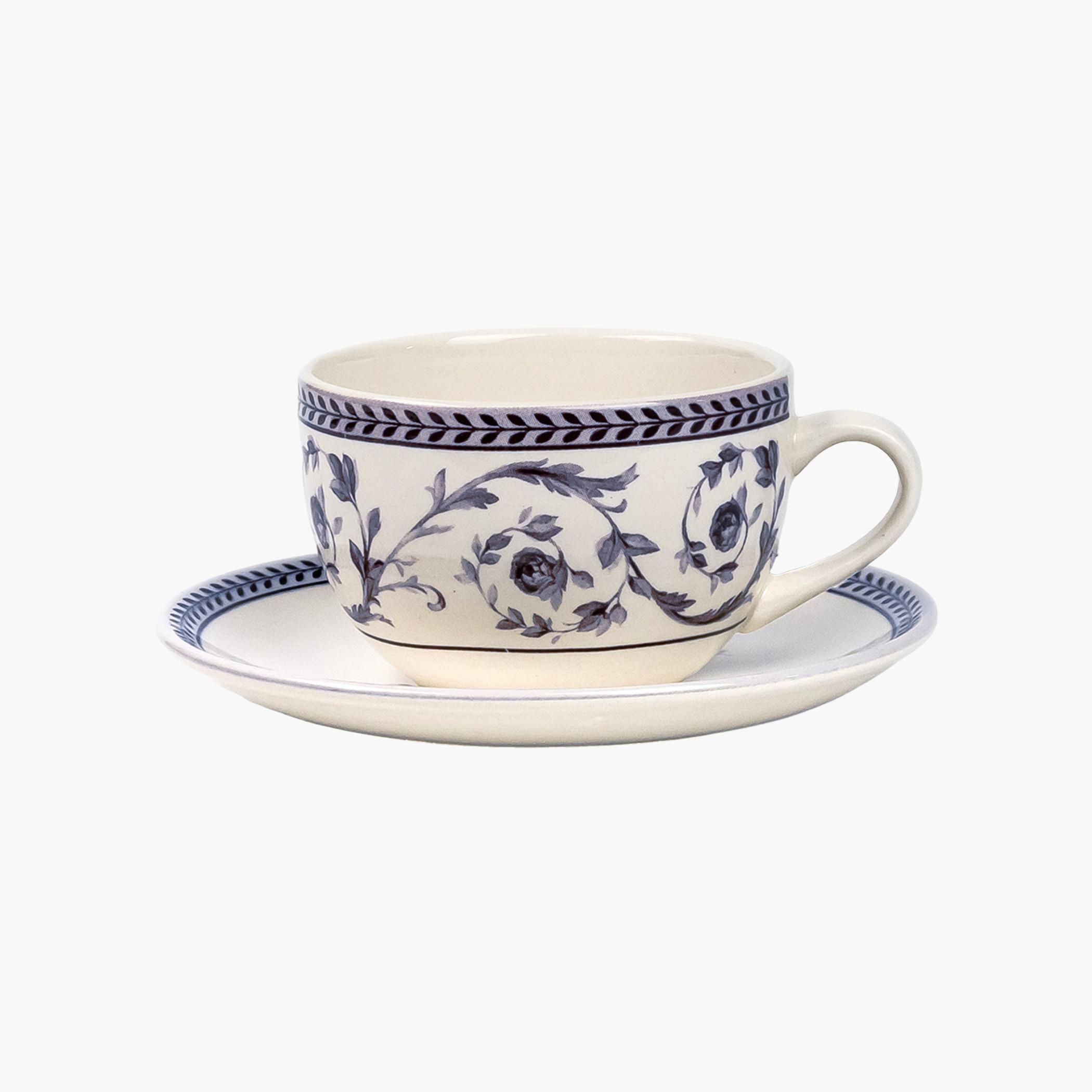Floral Pattern Ceramic Coffee Cup Set-household-dining-teaandcoffee-mugsandcups-image-3