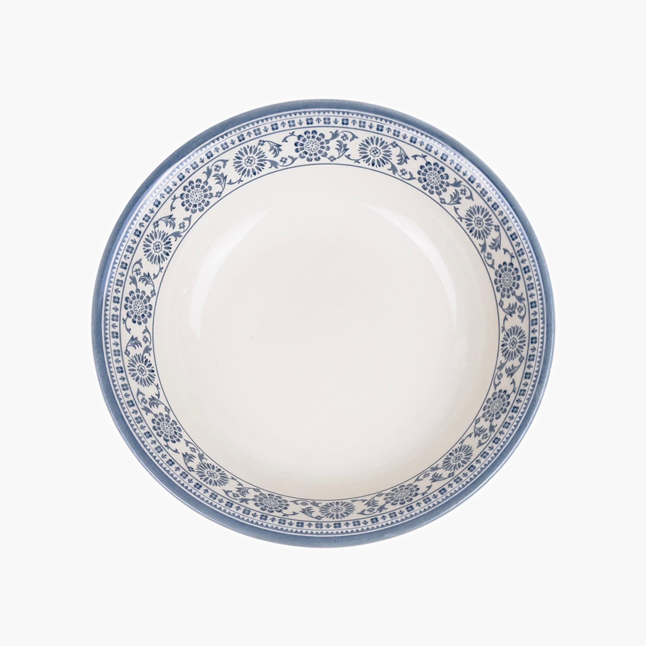 Floral Rim Ceramic Serving Bowl-household-dining-dinnerware-bowls-image-3