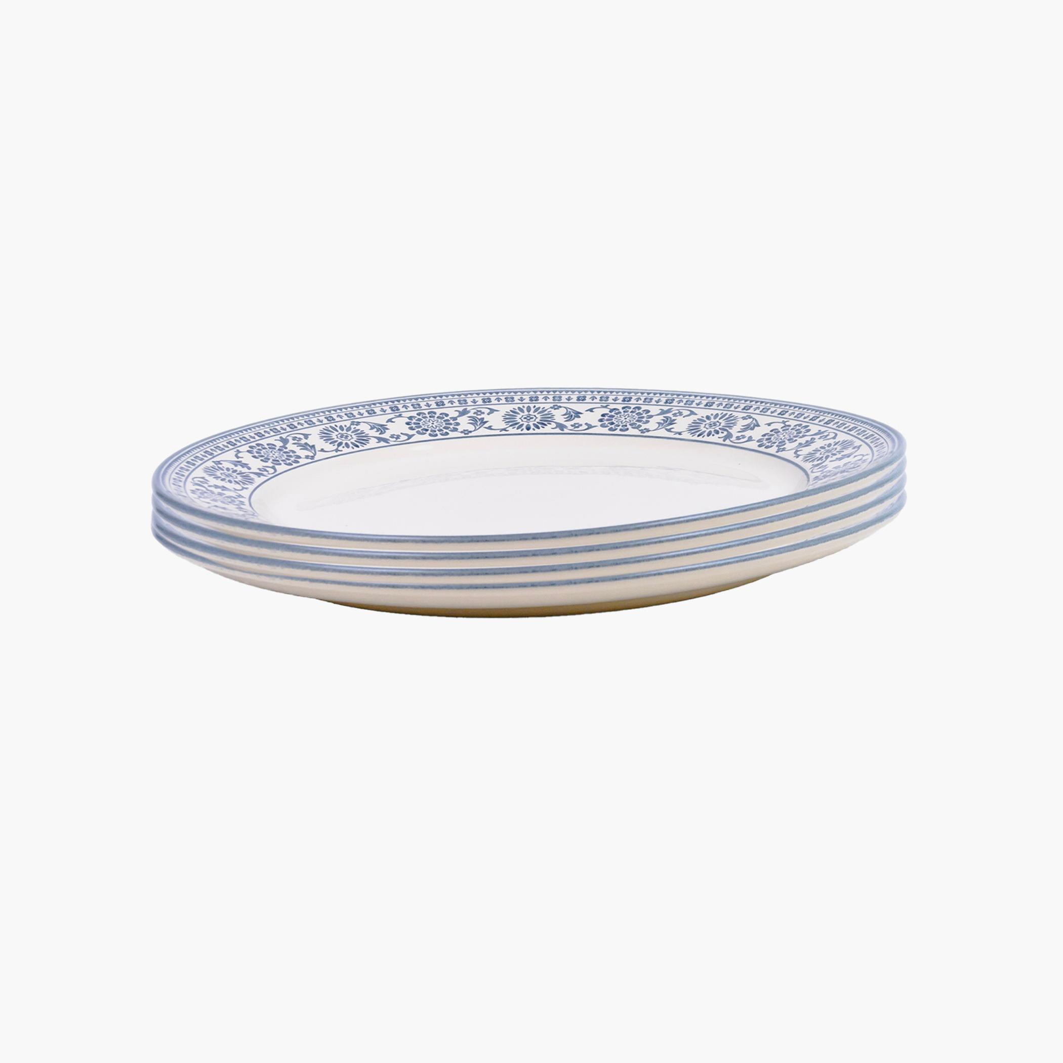 Floral Border Dinner Plate Set-household-dining-dinnerware-plates-image-2