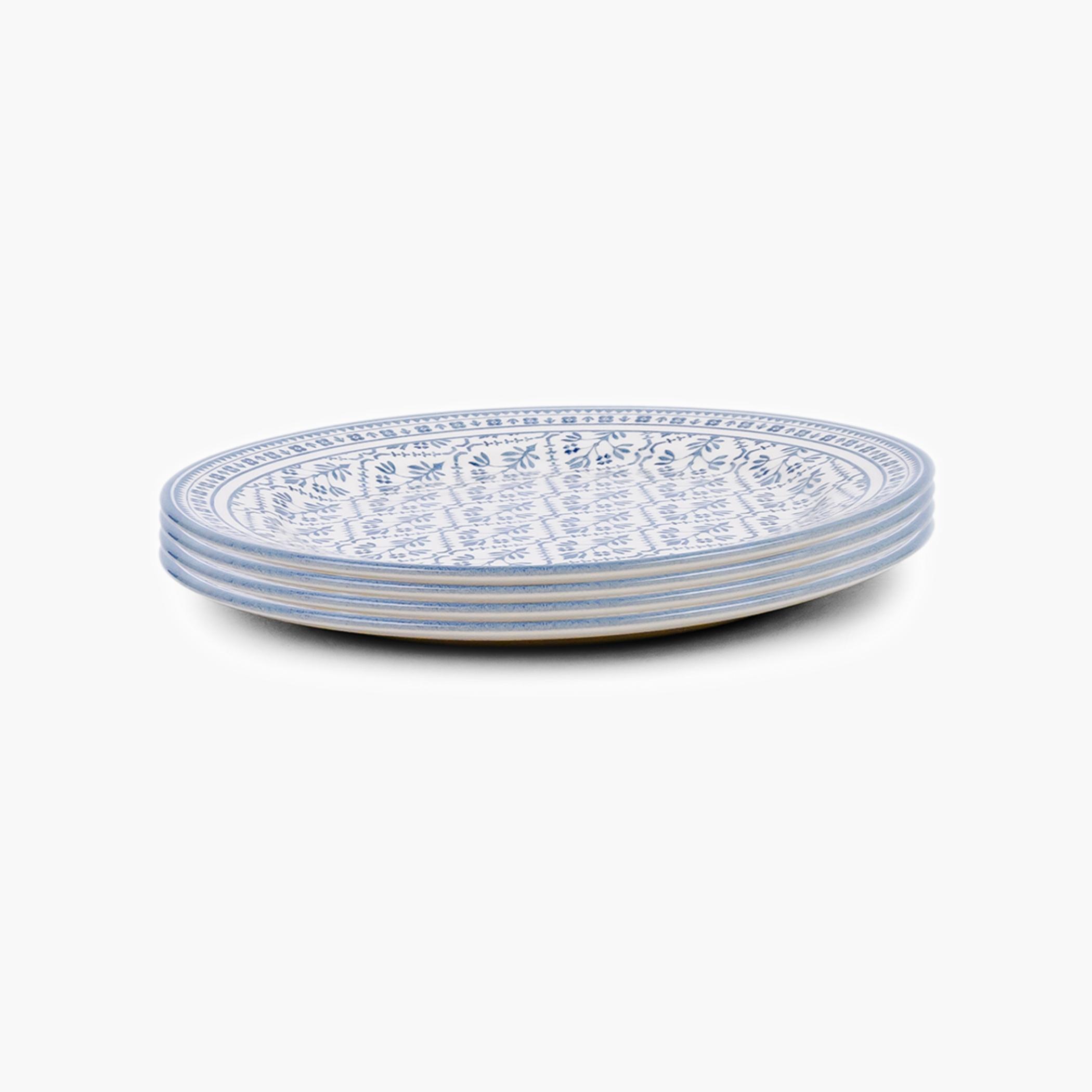 Patterned Ceramic Dinner Plate Set-household-dining-dinnerware-plates-image-2
