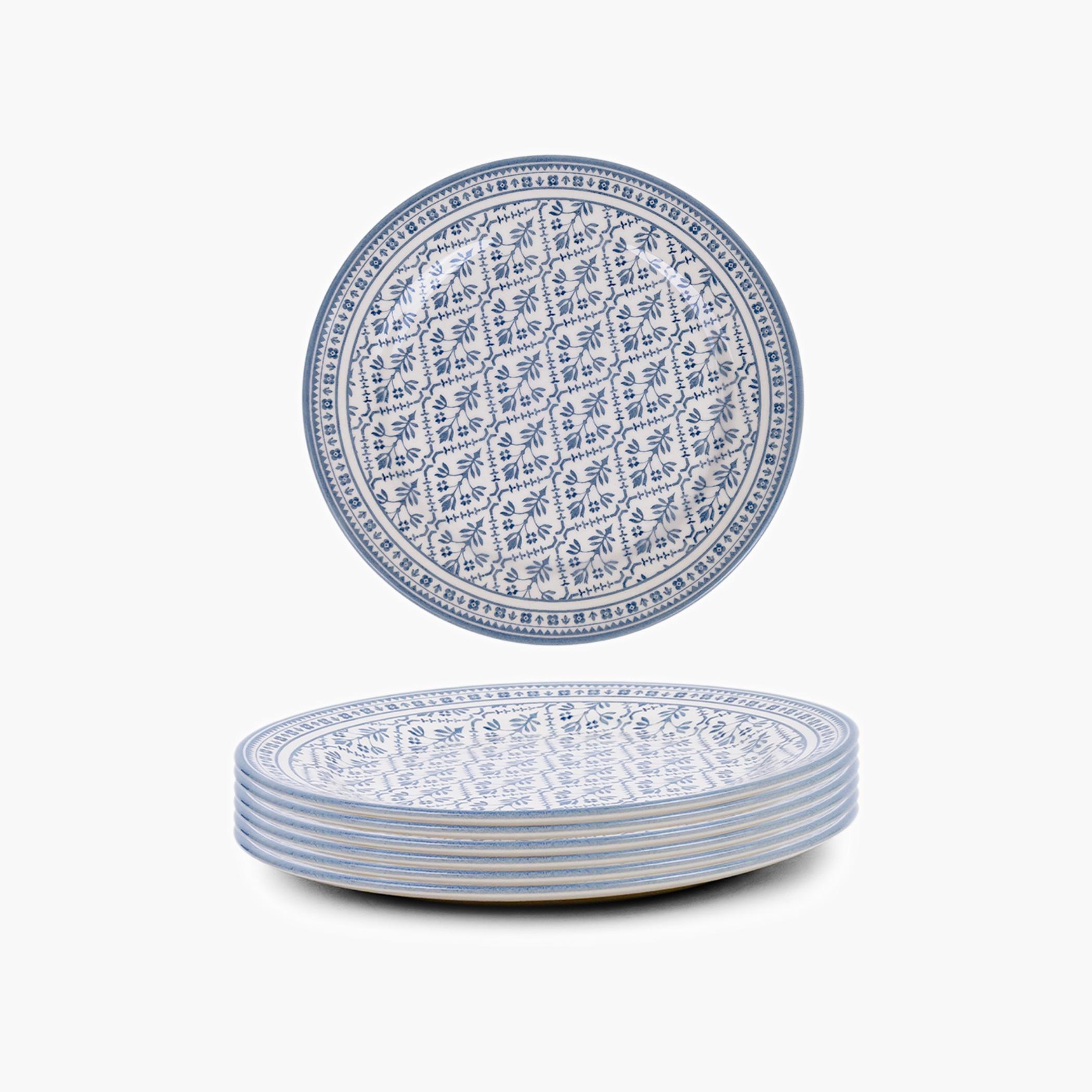 Patterned Ceramic Dinner Plates-household-dining-dinnerware-plates-image-1