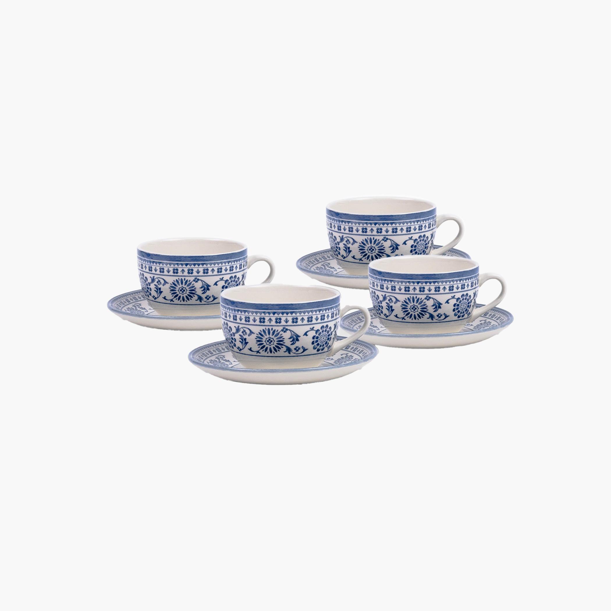 كلايتانطقم أكواب قهوة بورسلين منقوش-household-dining-teaandcoffee-mugsandcups-image-1