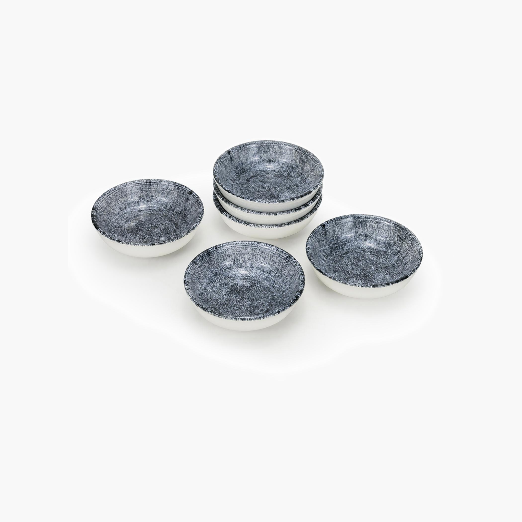 Textured Ceramic Round Snack Bowl Set-household-dining-dinnerware-bowls-image-1